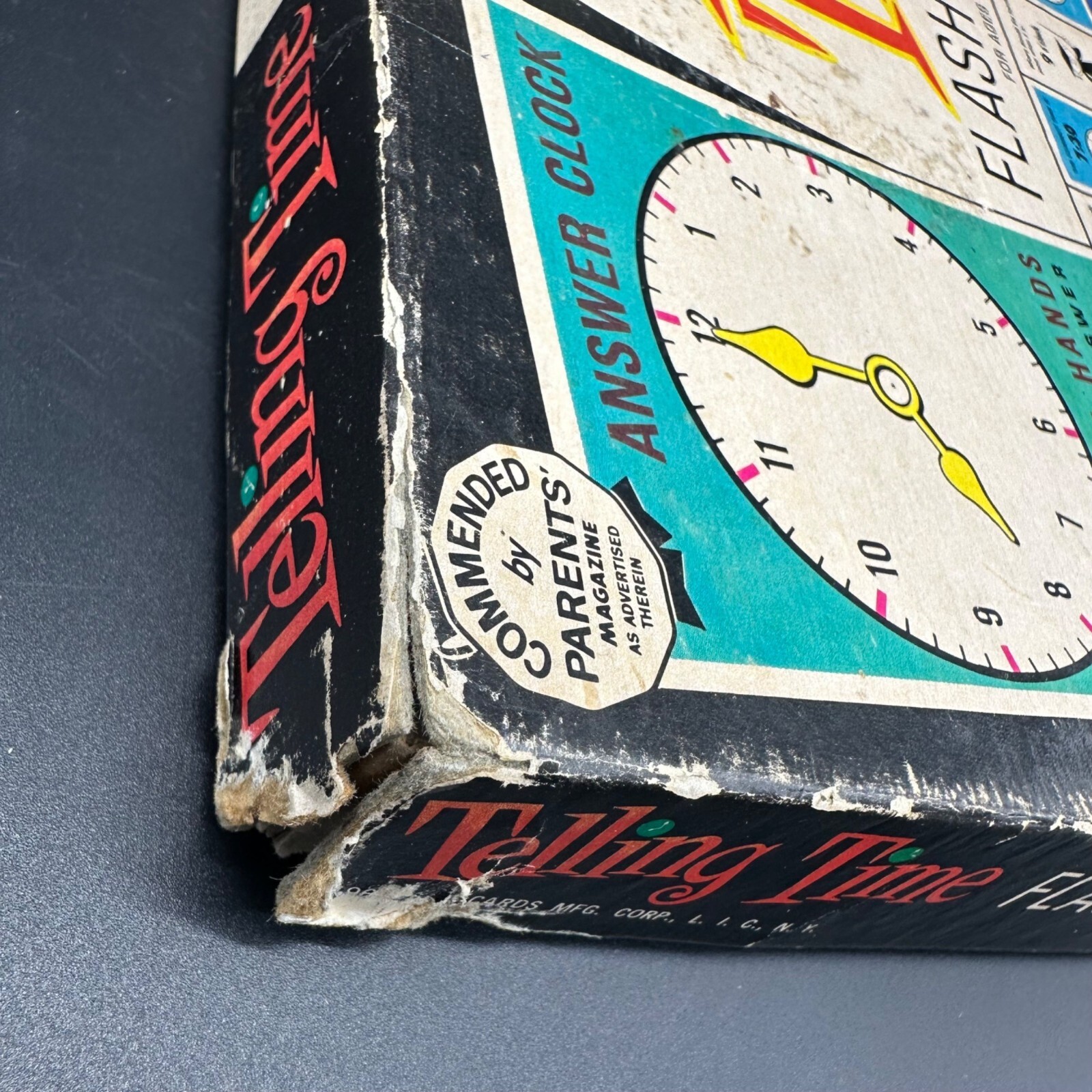 Vintage Telling Time Flash Cards Educational 1963 Home School Teaching USA