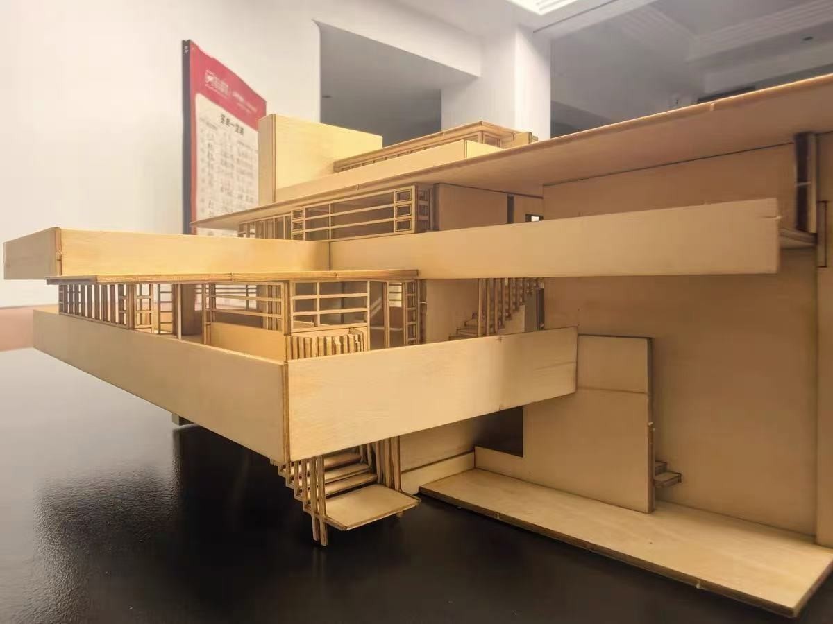 1/75 1/100 Fallingwater Villa 3D Wooden DIY Building Model Assembly Kits Set