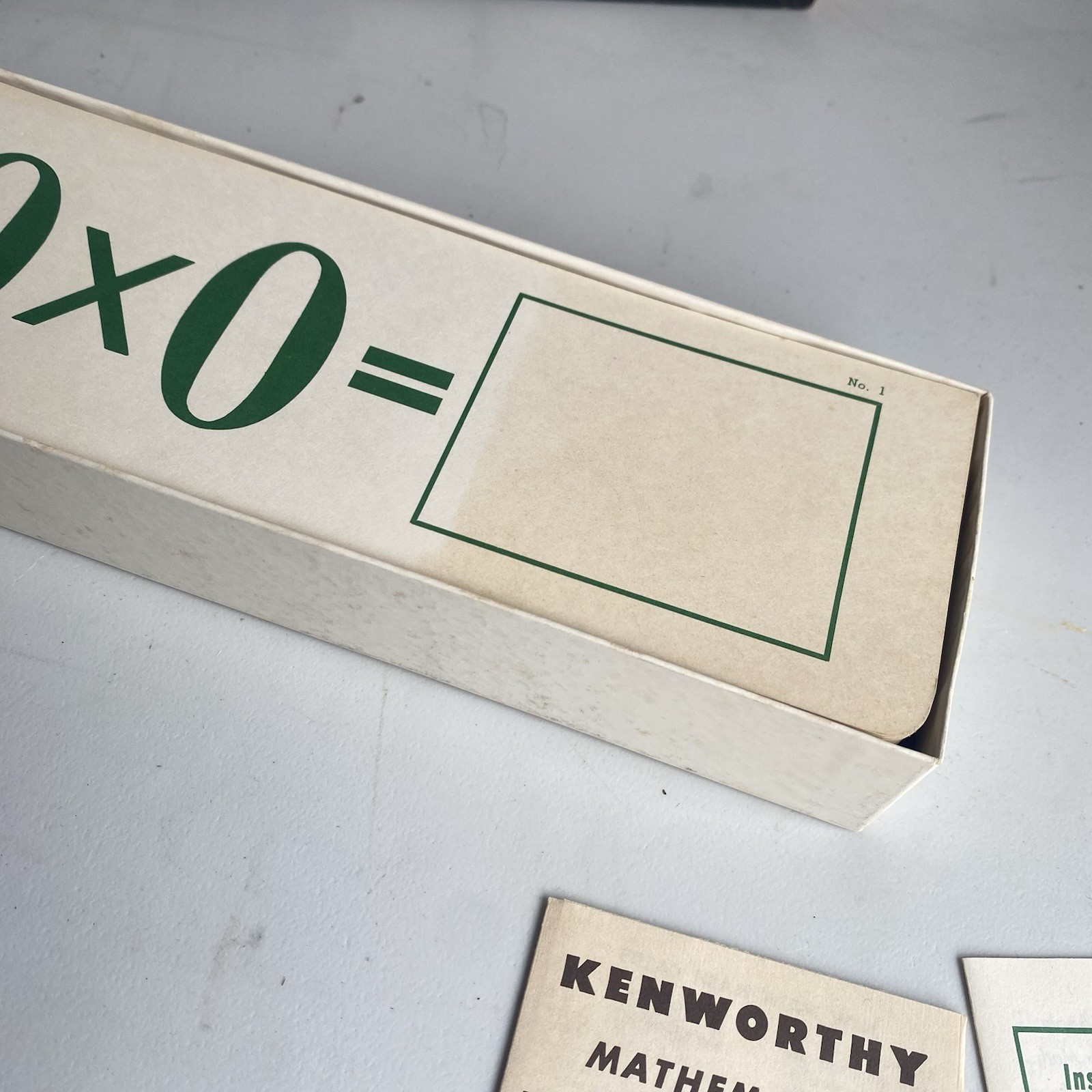 Vtg 1964 Kenworthy Educational Math Multiplication Teaching Flash Cards No 2132