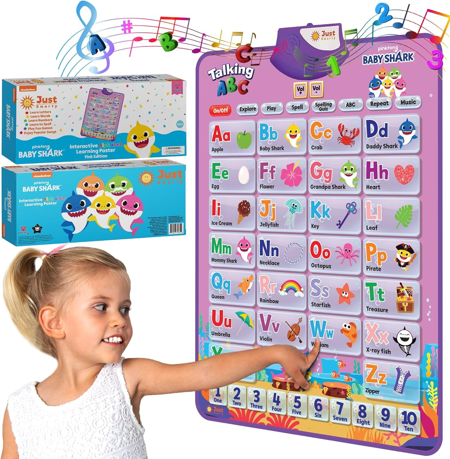 Interactive Alphabet Wall Chart | Talking Abcs & 123S Music Poster with Interact