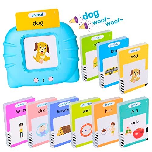 100/510 Talking Flash Cards for Kids 2-4 – Pocket Speech Therapy Toys for Autism