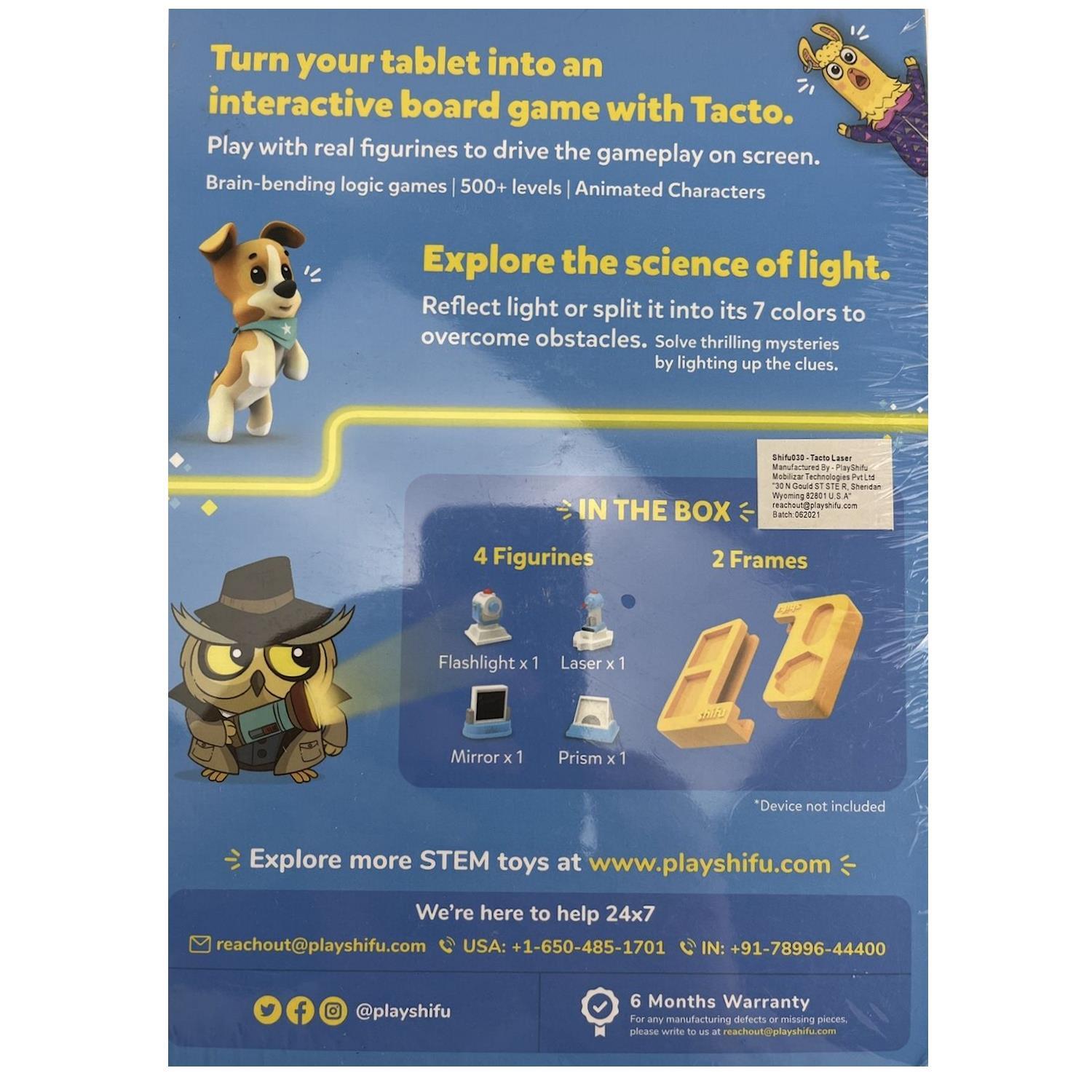 Shifu TacTo 2-in-1 Combo Laser + Classics Board Games – Tablet Not Included