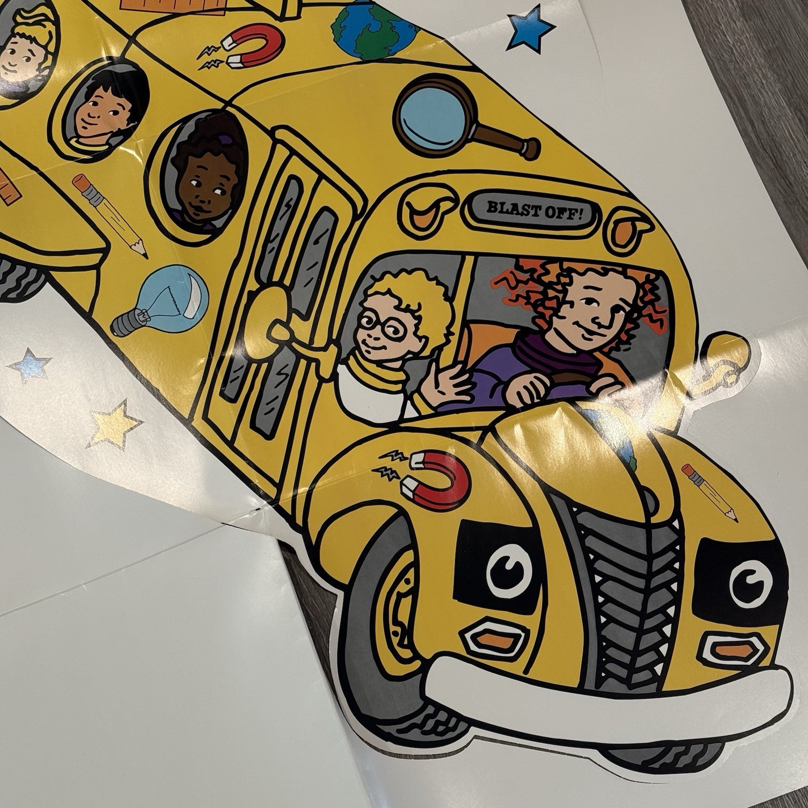 Magic School Bus Rocket 1999 Classroom Large Wall Decal Space Exploration Decor