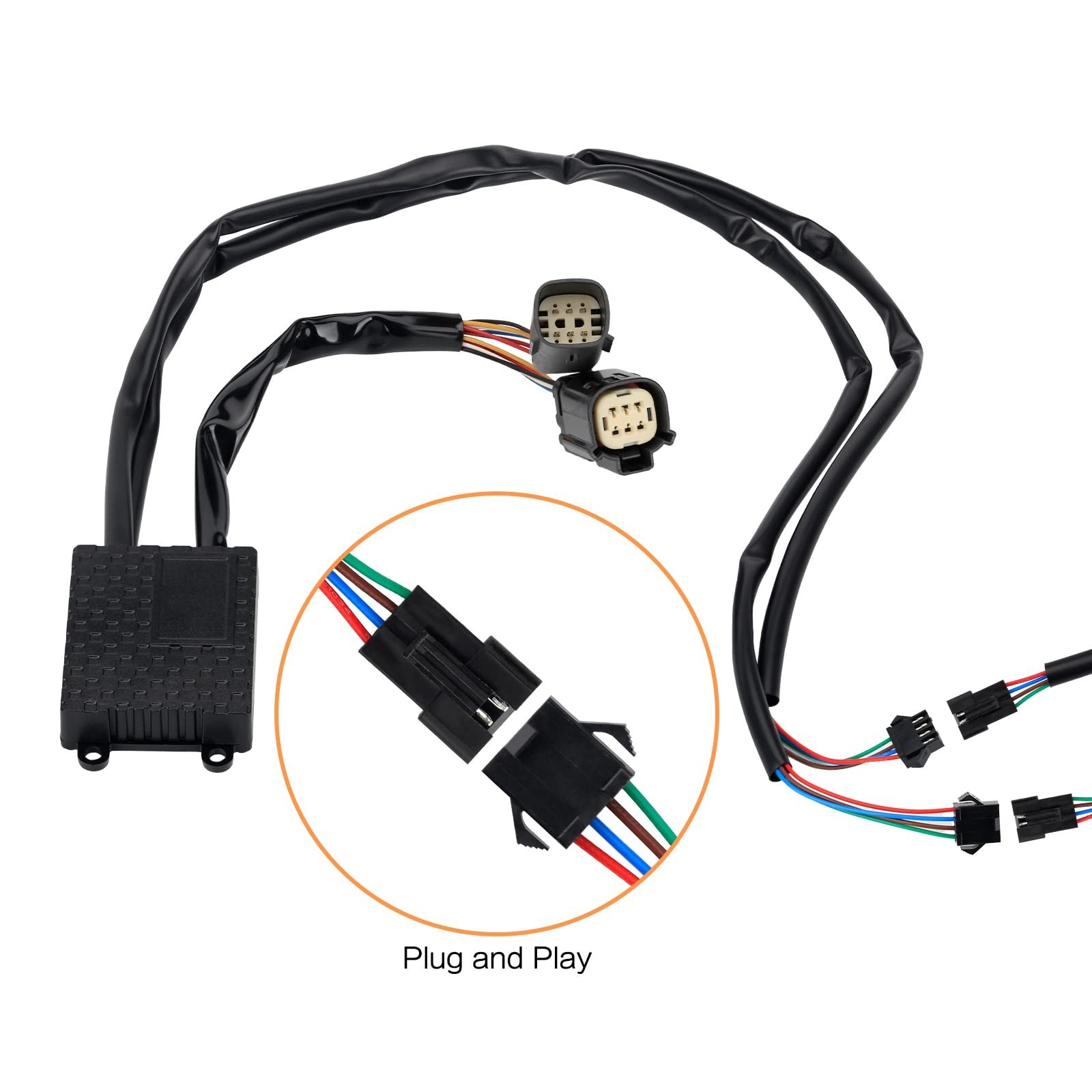 Motorcycle Rear Saddlebag Accent LED Light Insert Filler Support Black Replac…