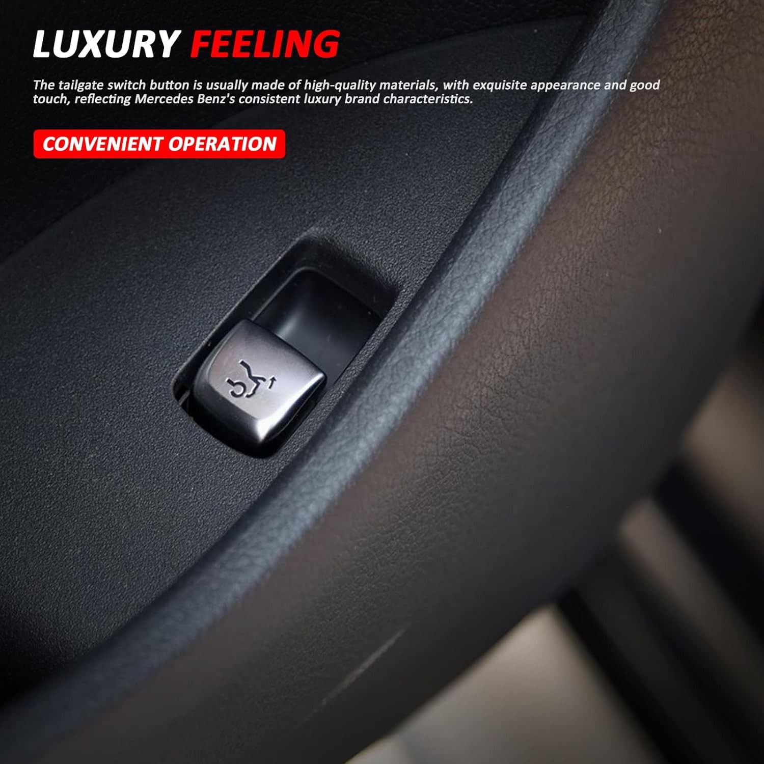 Black Trunk Lid Tailgate Control Switch for Benz 2013-2023 C200 C250 C300 E200
