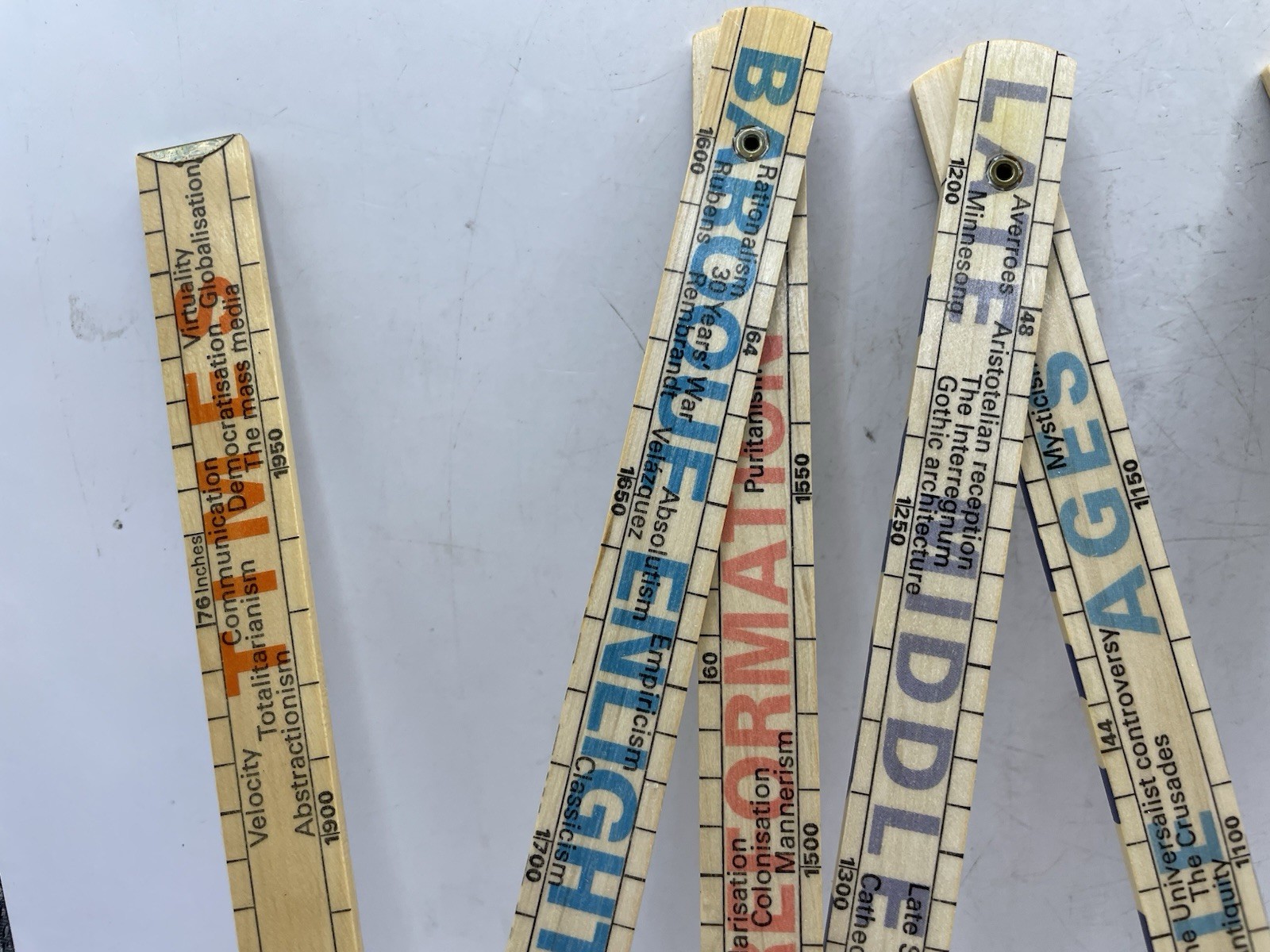 2000 Years by the Meter History Folding Ruler MeterMorphosen Teaching Tool Wood