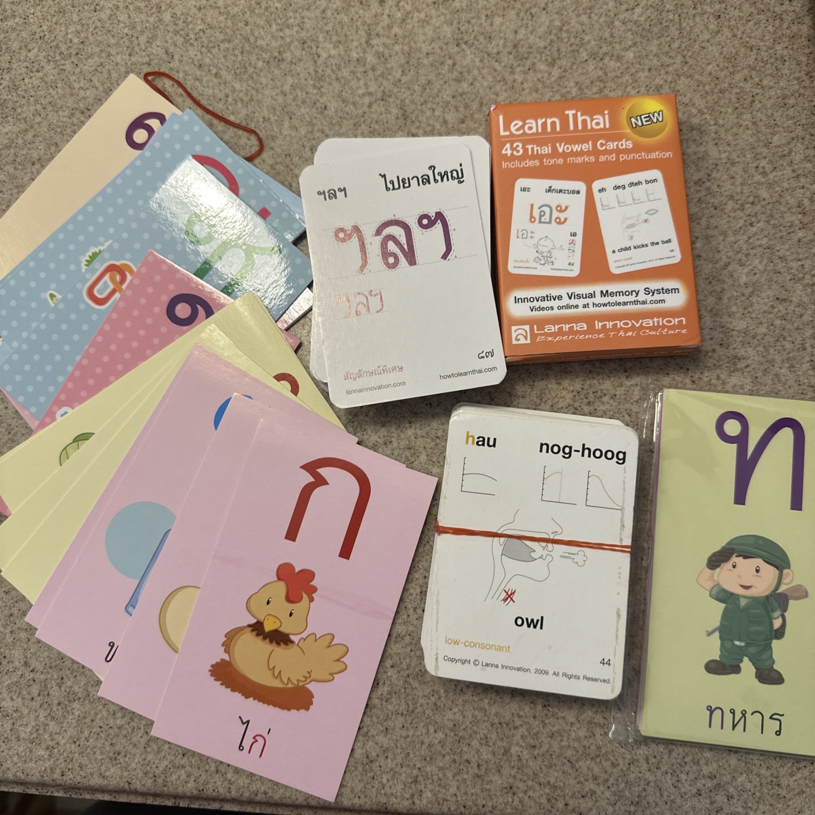 Learn Thai Flash Cards Learn Thai Language Learning Cards for Kids – Pre-owned