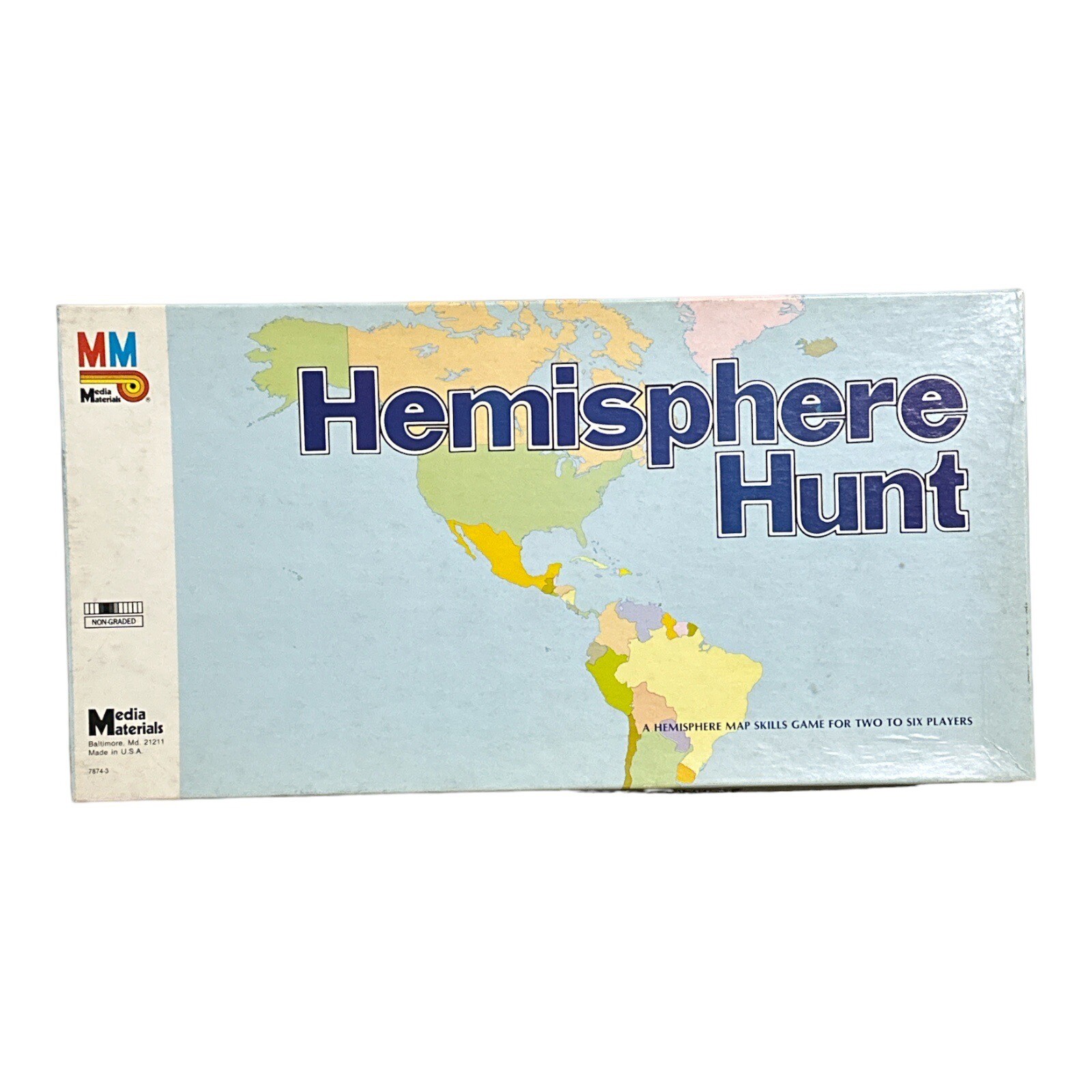 Hemisphere Hunt Educational Board Game 1985 Media Materials Geography Map Game