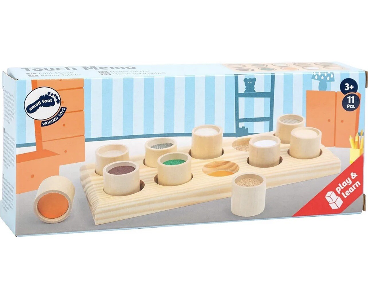 NIB Montessori Sensory Blocks – Small Foot – Houten Voelspel Memory Game –