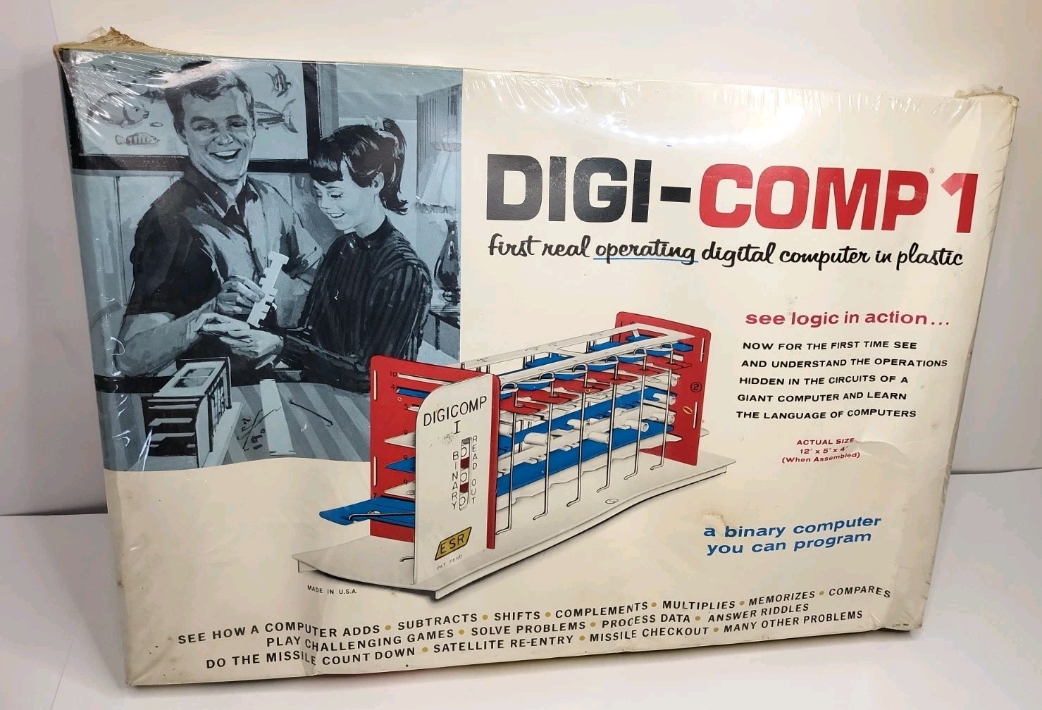 ESR Digi-Comp 1 Binary Plastic Computer Model Kit Sealed New In Box STEM
