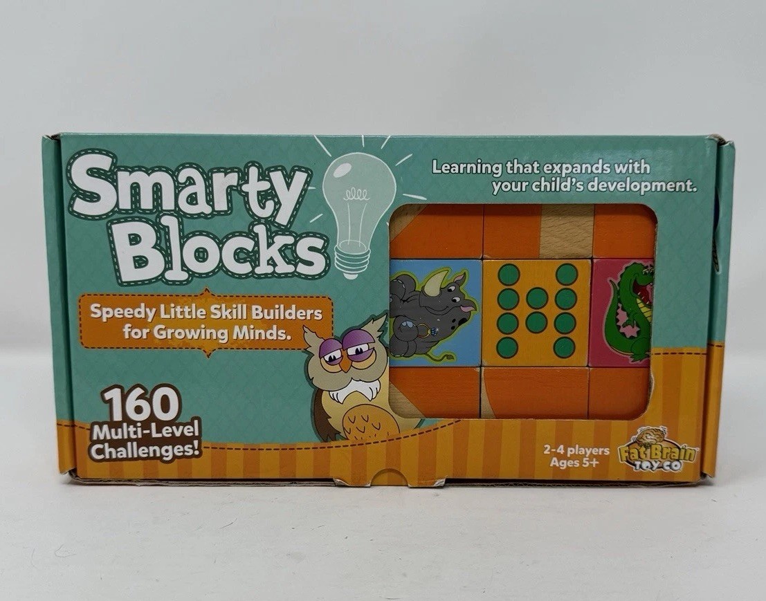 Smarty Blocks By Fat Brain Toys Stacking Puzzle Skill Builder Game 2014