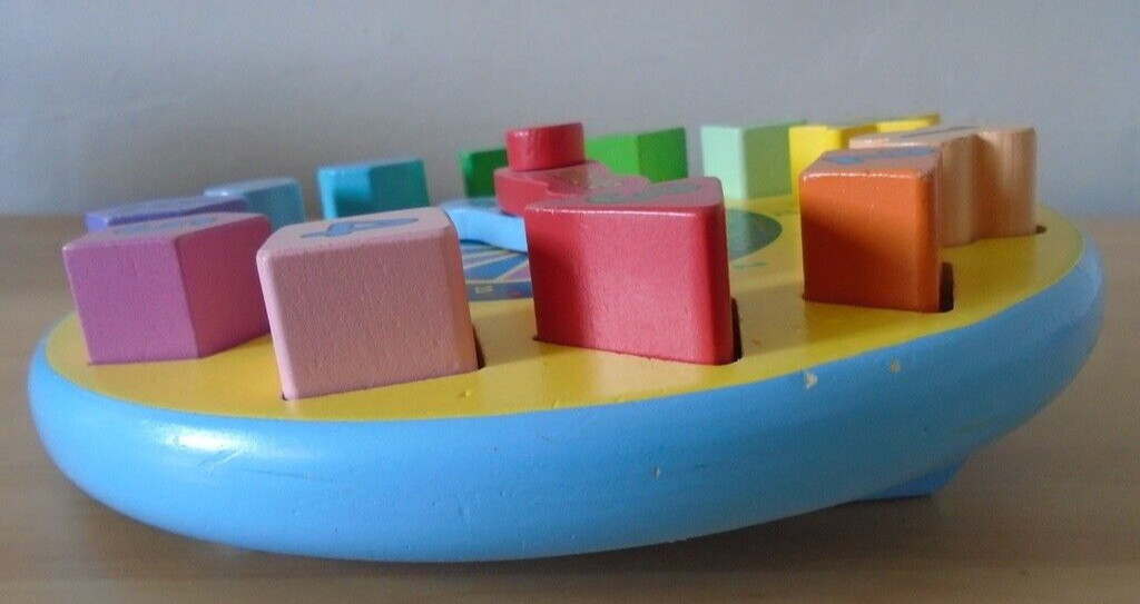 Melissa & Doug Learning Wood Shape Sorting Clock