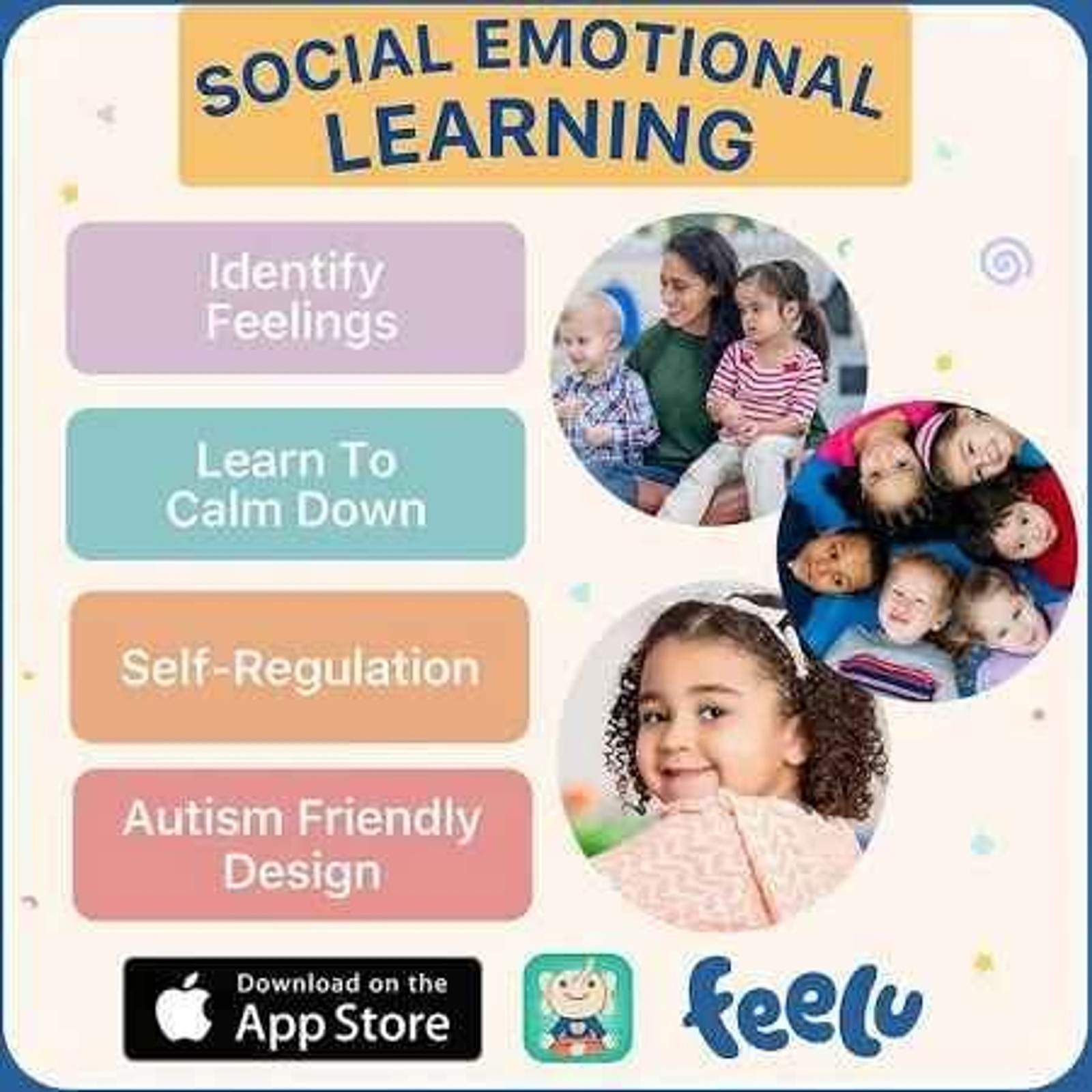 Color-Coded Feelings & Calming Poster – Kids Emotional Learning Tool