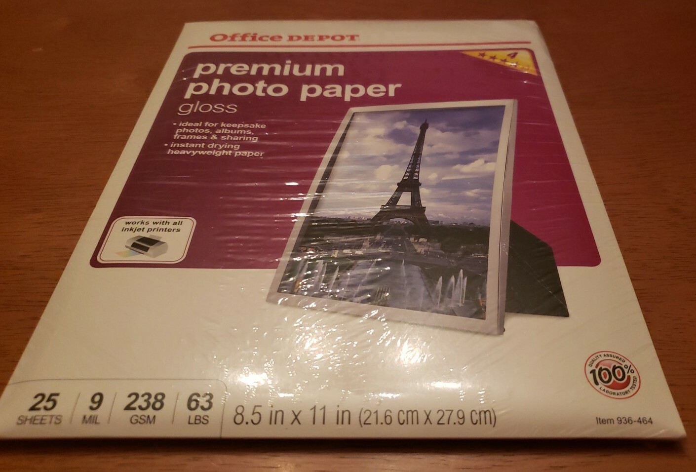 Jet PRINT PHOTO PROFESSIONAL PAPER SUPERIOR GLOSS 02728-0 Kodak Lot New 4 Packs