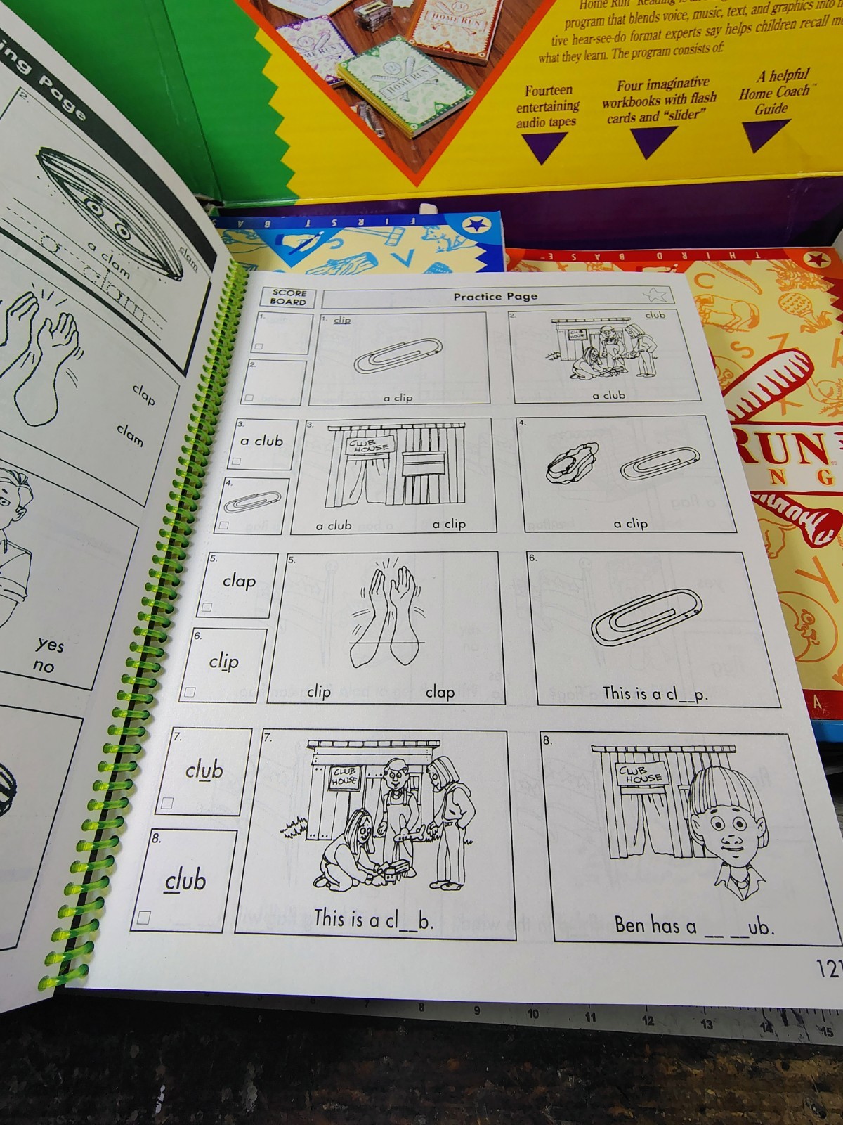 Learn to Read Program by Educational Insights 4+ Home Run School Workbooks Tapes