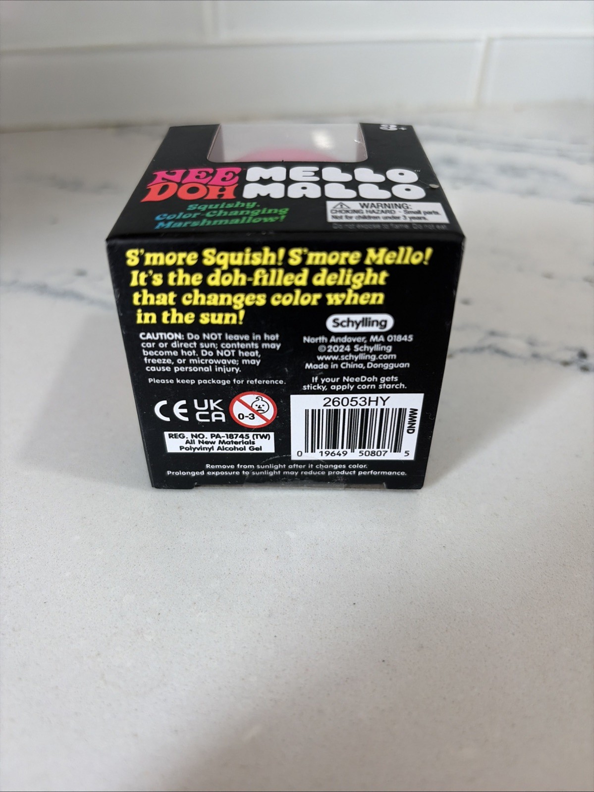 NEW Nee Doh Mello Mallo Color-Changing Marshmallow Squishy Squeeze Ball Pink
