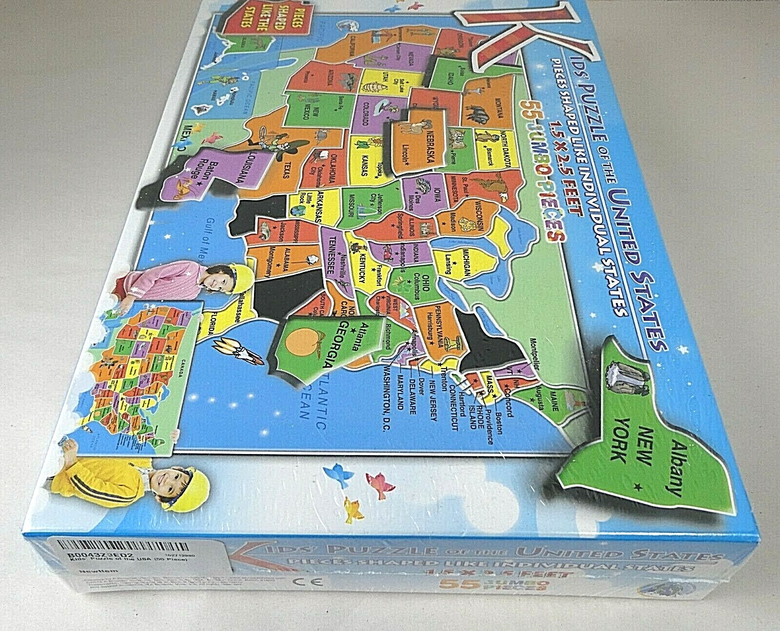 United States Kids Puzzle 55 Jumbo Pieces New in Box