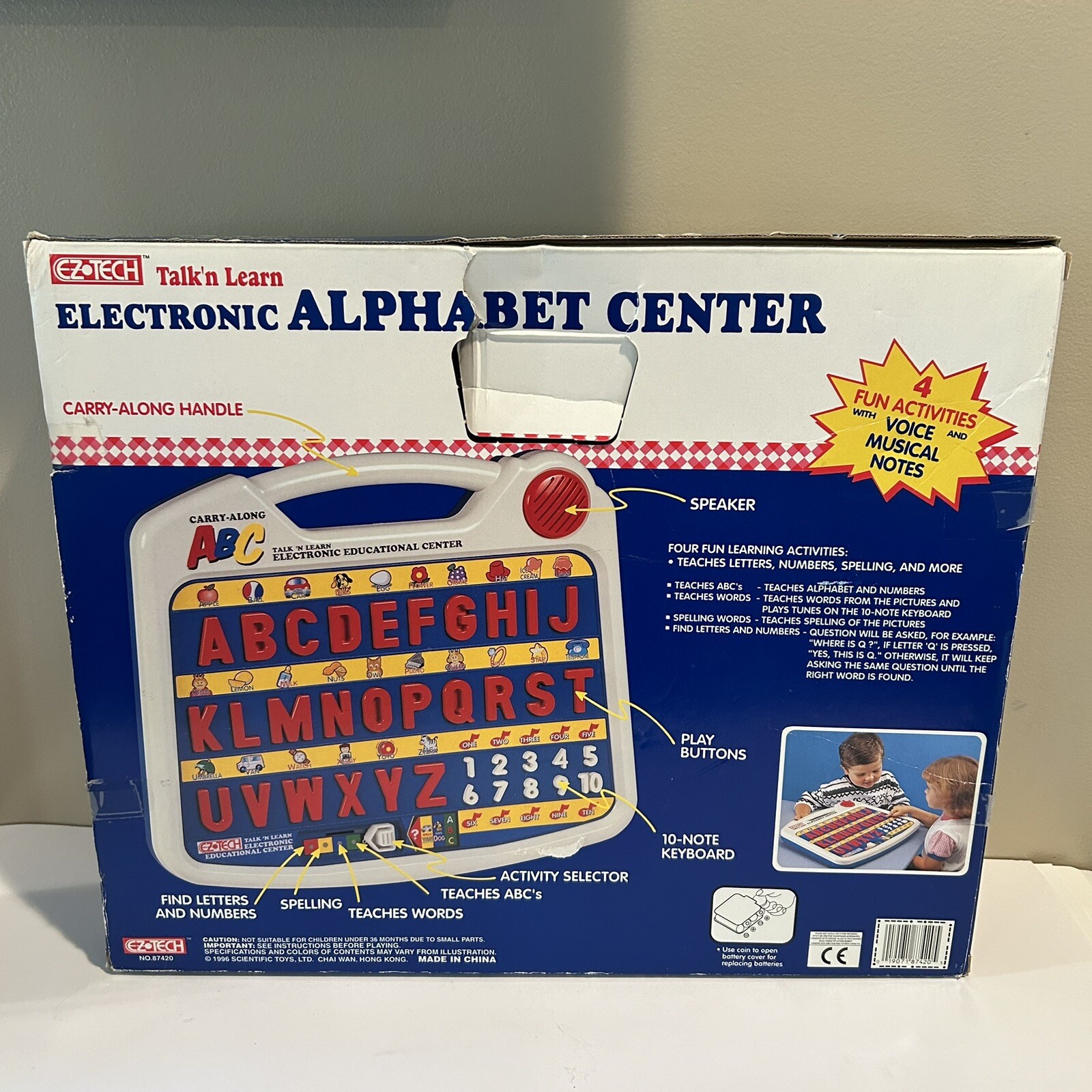 Vintage Talk ‘n Learn Alphabet Center Electronic Educational Center Works