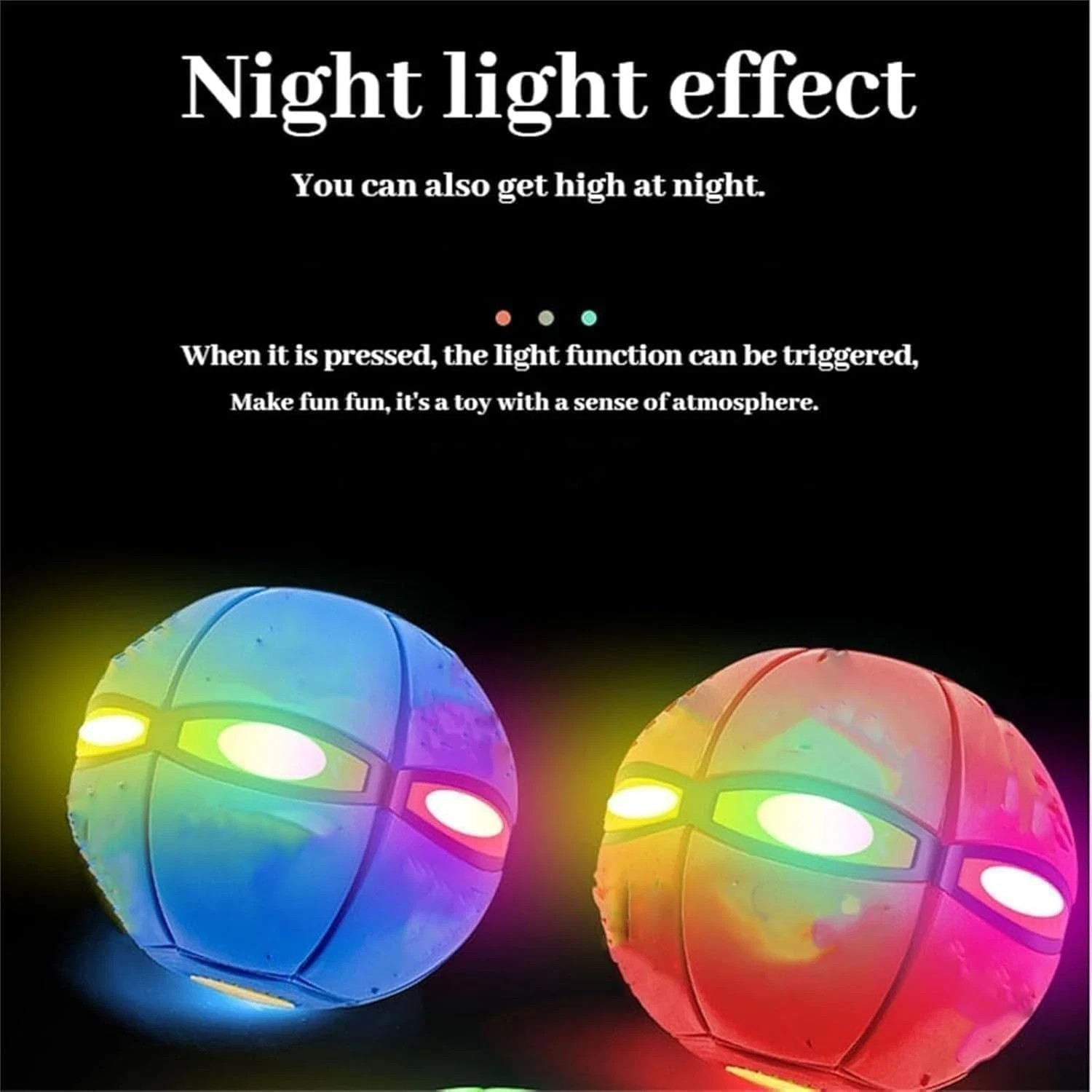 Magic Meta Bounce Ball 2-in-1 Flying Saucer Transforming LED Bouncy Toy Kids Pet