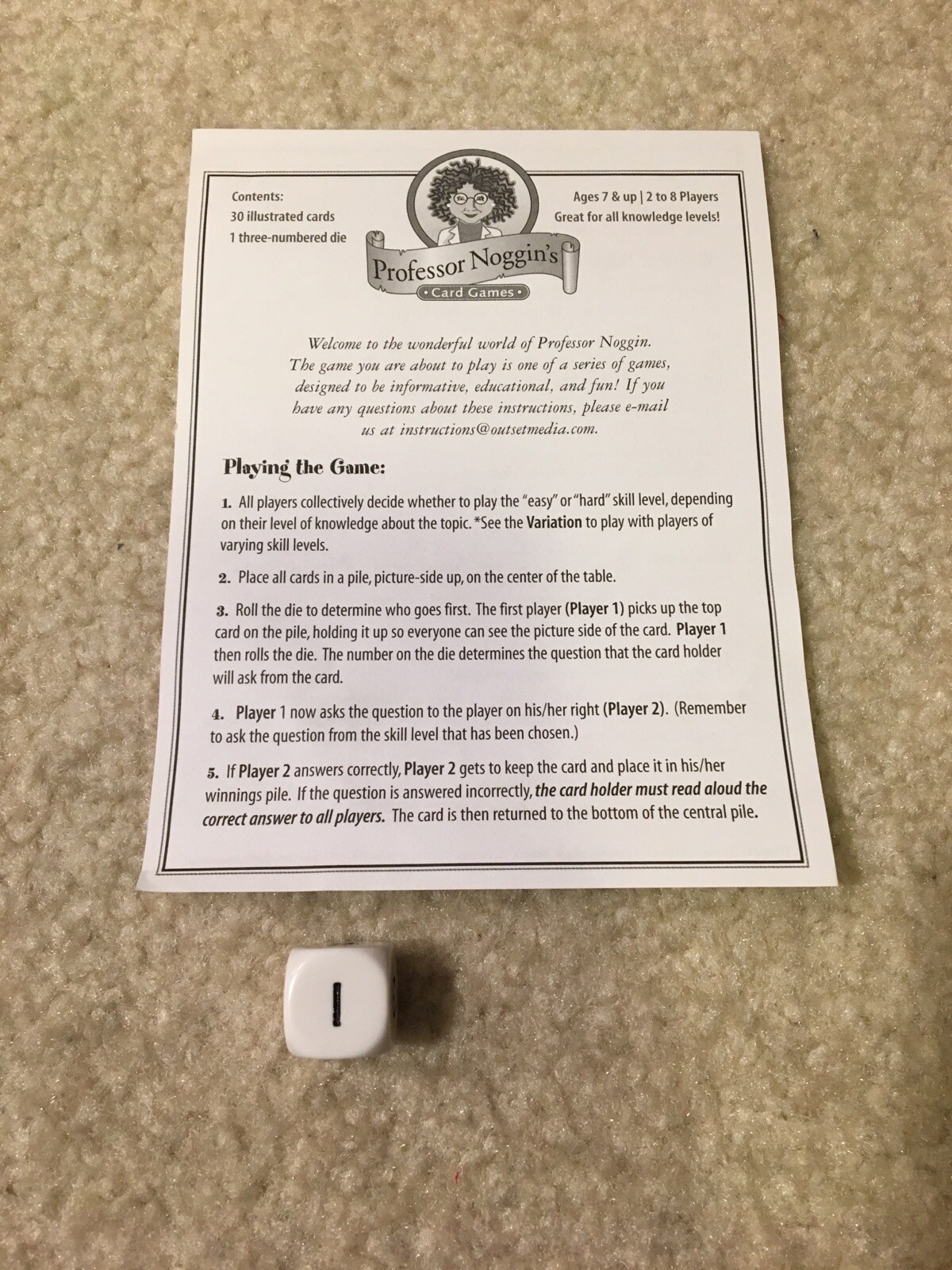 Professor Noggin’s Explorers History Geography Educational Card Game Complete
