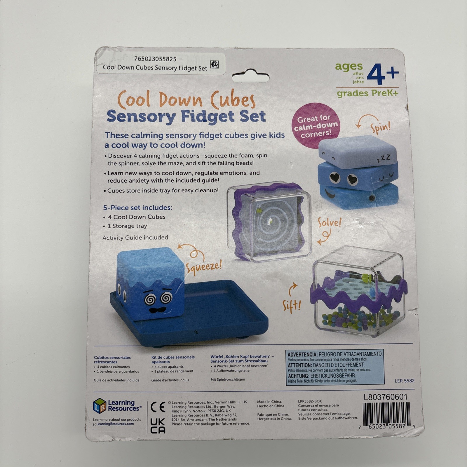 Learning Resources Cool Down Cubes Sensory Fidget Set, Fidgets for Kids New