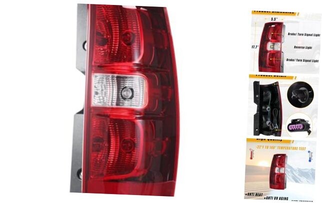 Tail Light Compatible With 2007-2014 Chevy Tahoe Suburban Right Passenger Side