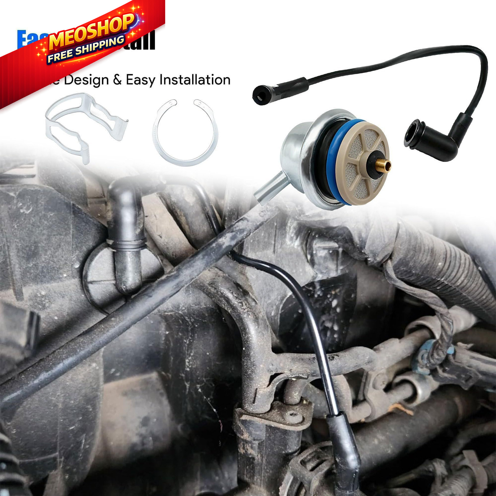 Fuel Injection Pressure Regulator with Vacuum Line