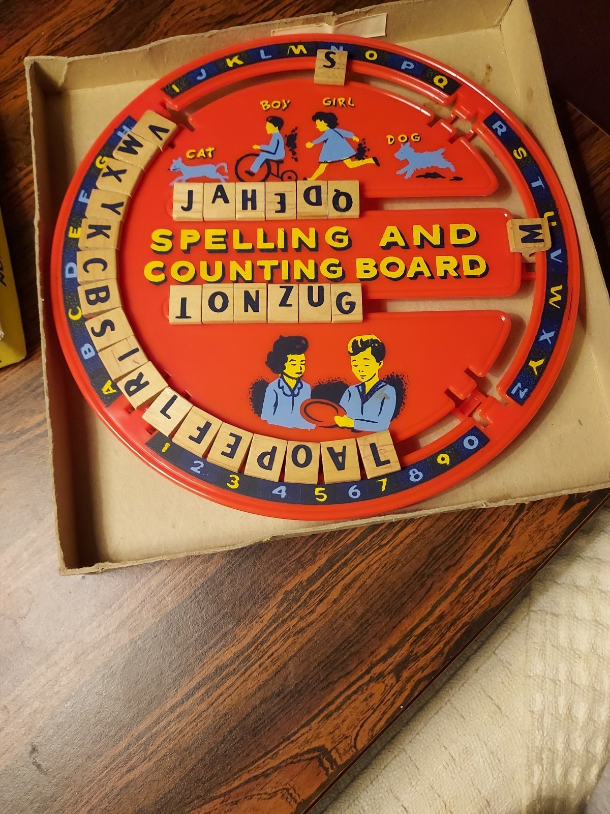 American Toys Bar-Zim Plastic Spelling & Counting Board Alphabet Numbers USA
