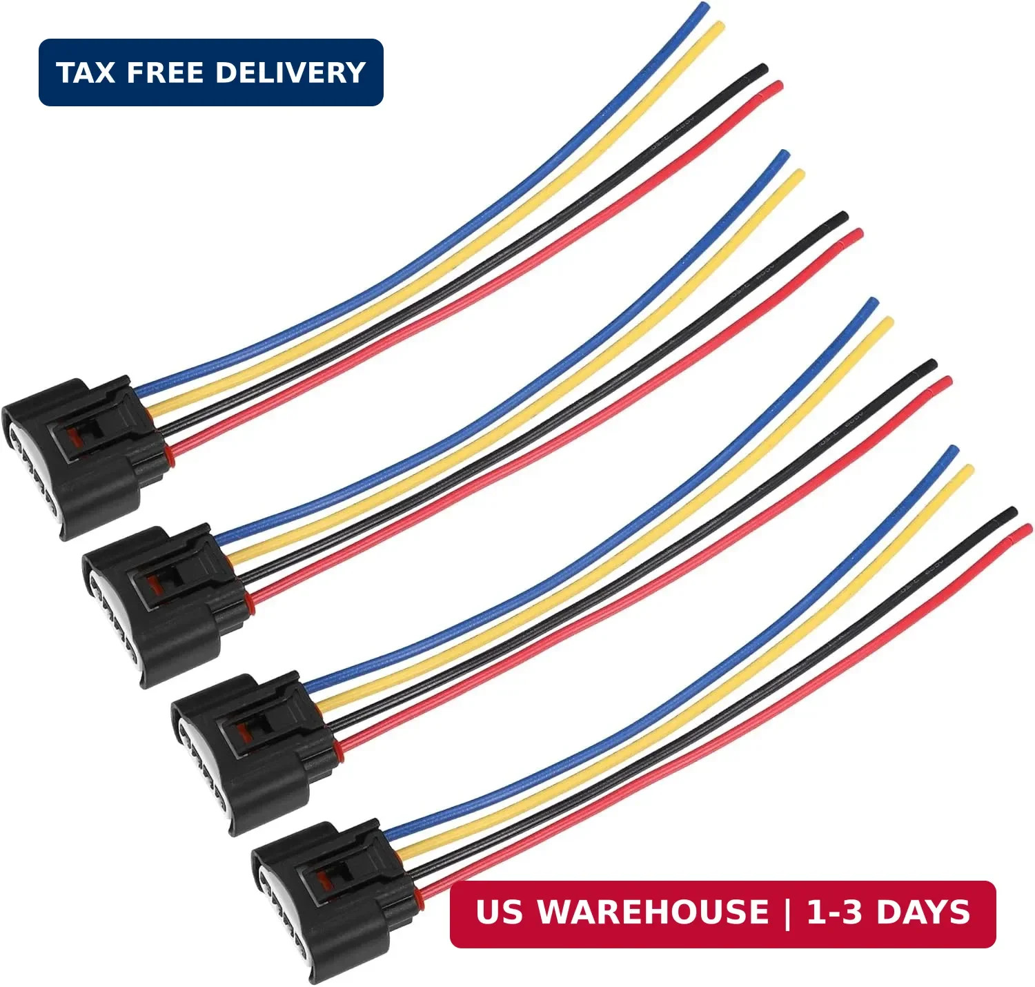 uxcell 4pcs Ignition Coil Connector for Scion TC L4 2.4L 2005-2010 for Toyota Ca