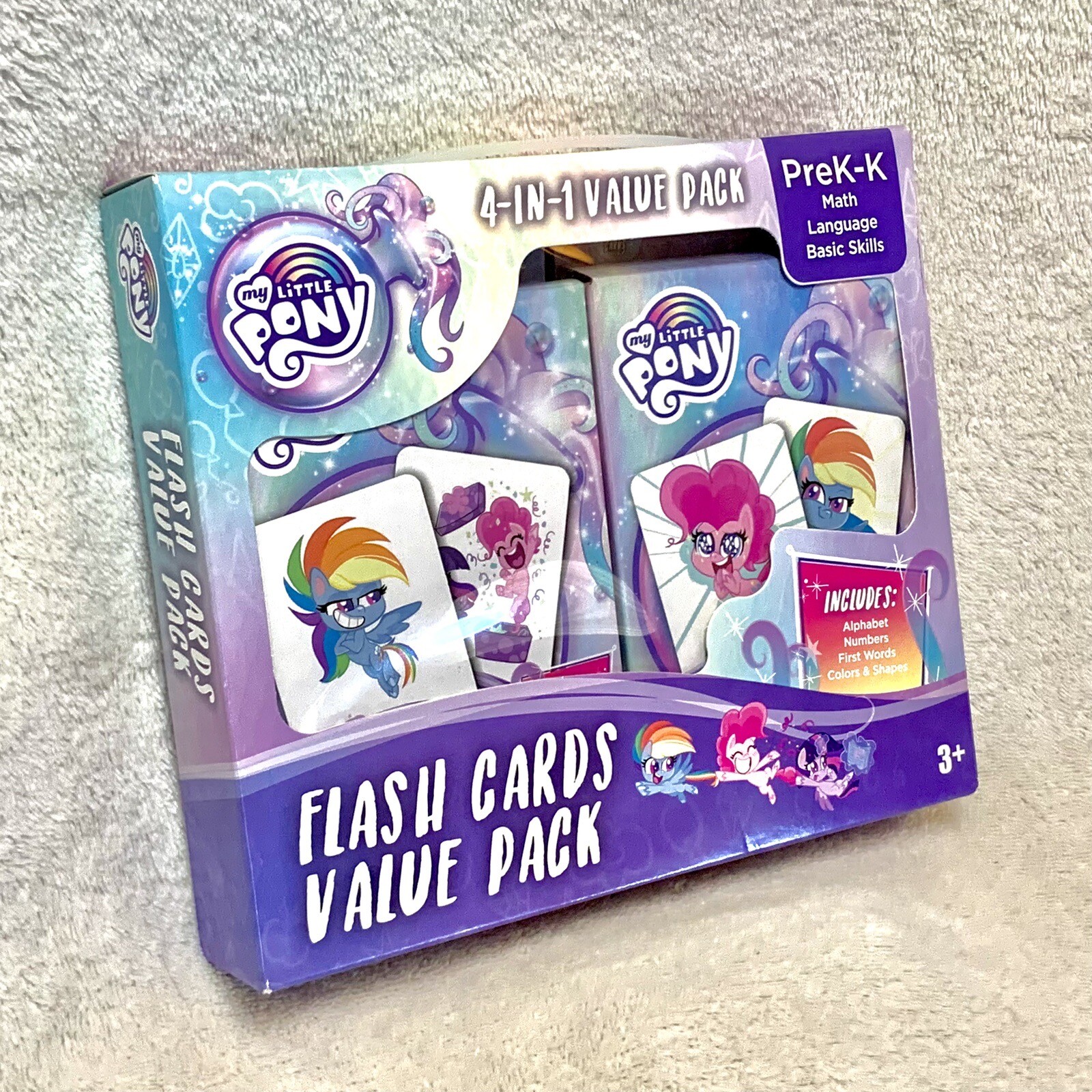 NEW My Little Pony 4-in-1 Educational Flash Cards Set, PreK-K Learning Materials