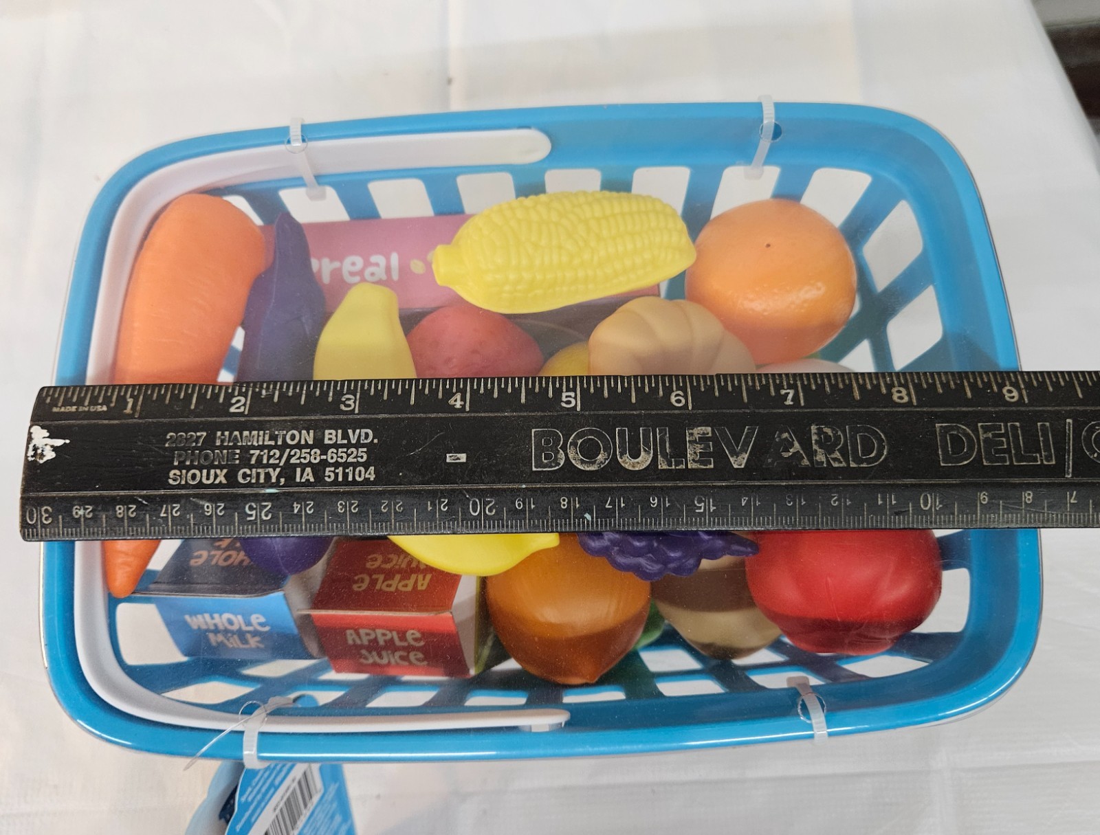 NIP SPARK Create Imagine 24 Piece Blue WALMART Shopping Grocery Basket Toys
