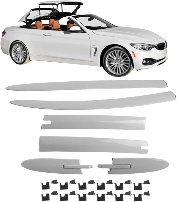 6Pcs Left and Right Side Convertible Roof Top Hinge Covers Compatible with BMW