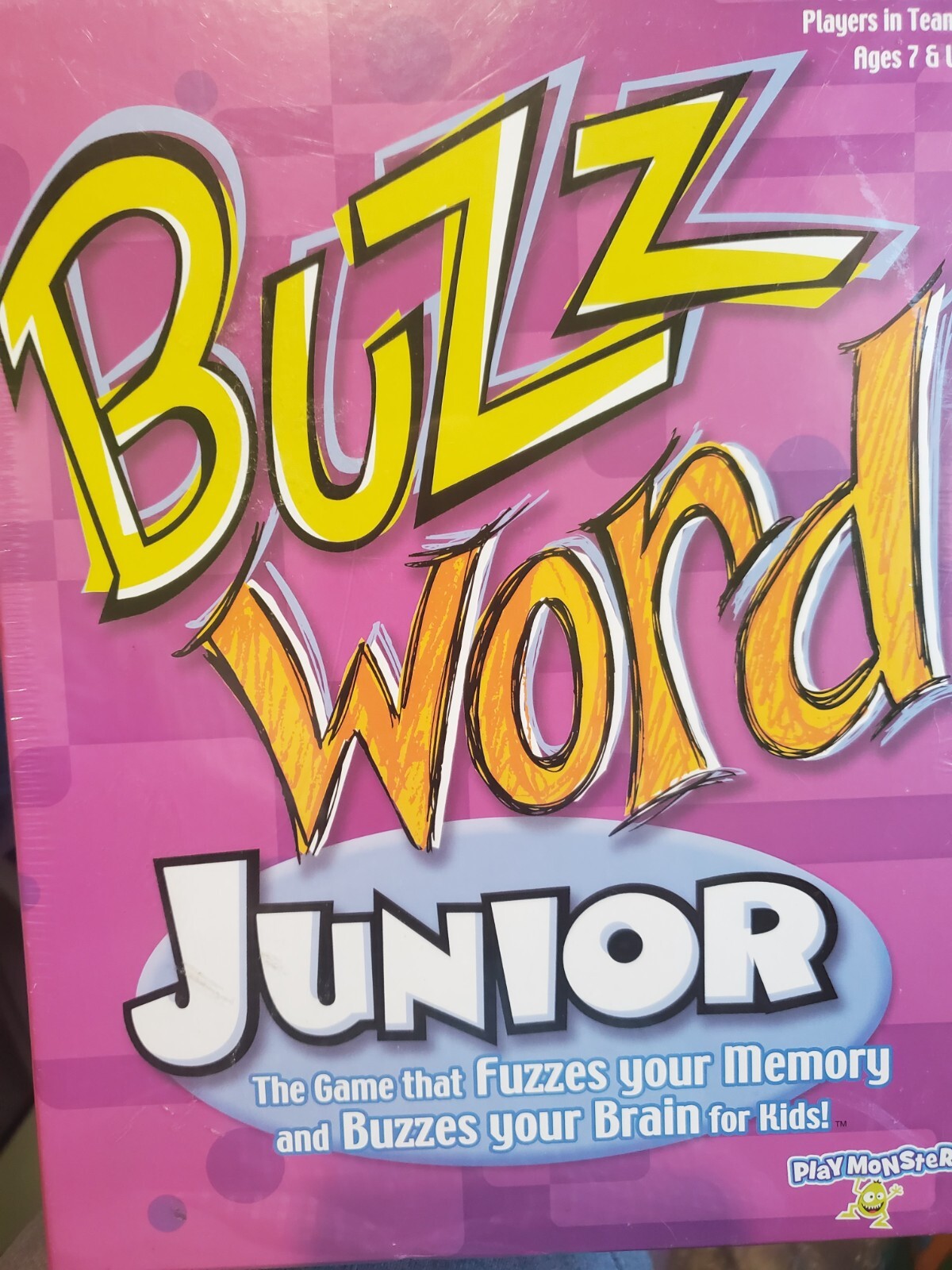 Buzz Word Junior Board Family Fun Game Memory NIB Sealed