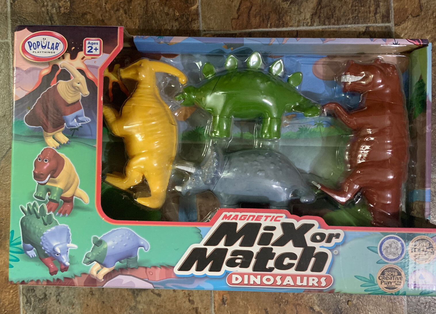 Popular Playthings Magnetic Mix or Match Dinosaurs Set of 4