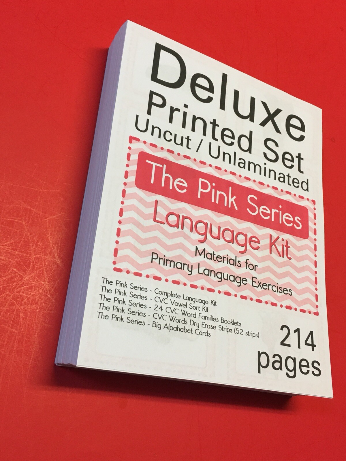 Deluxe Printed Set – The Pink Series – Montessori Materials- (PRINTED) uncut