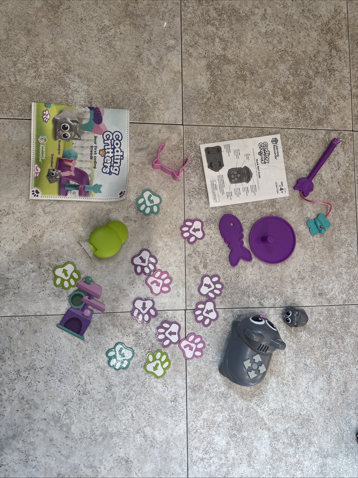 Coding Critters Scamper & Sneaker – Robot Cat With Basic Coding 4 Kids Preowned