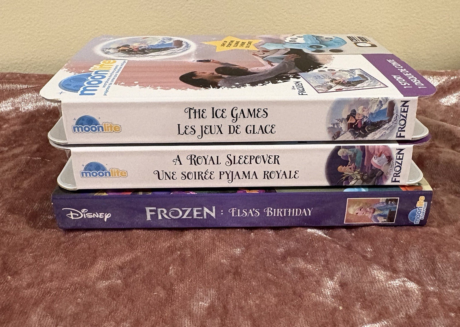 Lot of 3 Moonlite Disney Storybook Frozen Stories Reels New