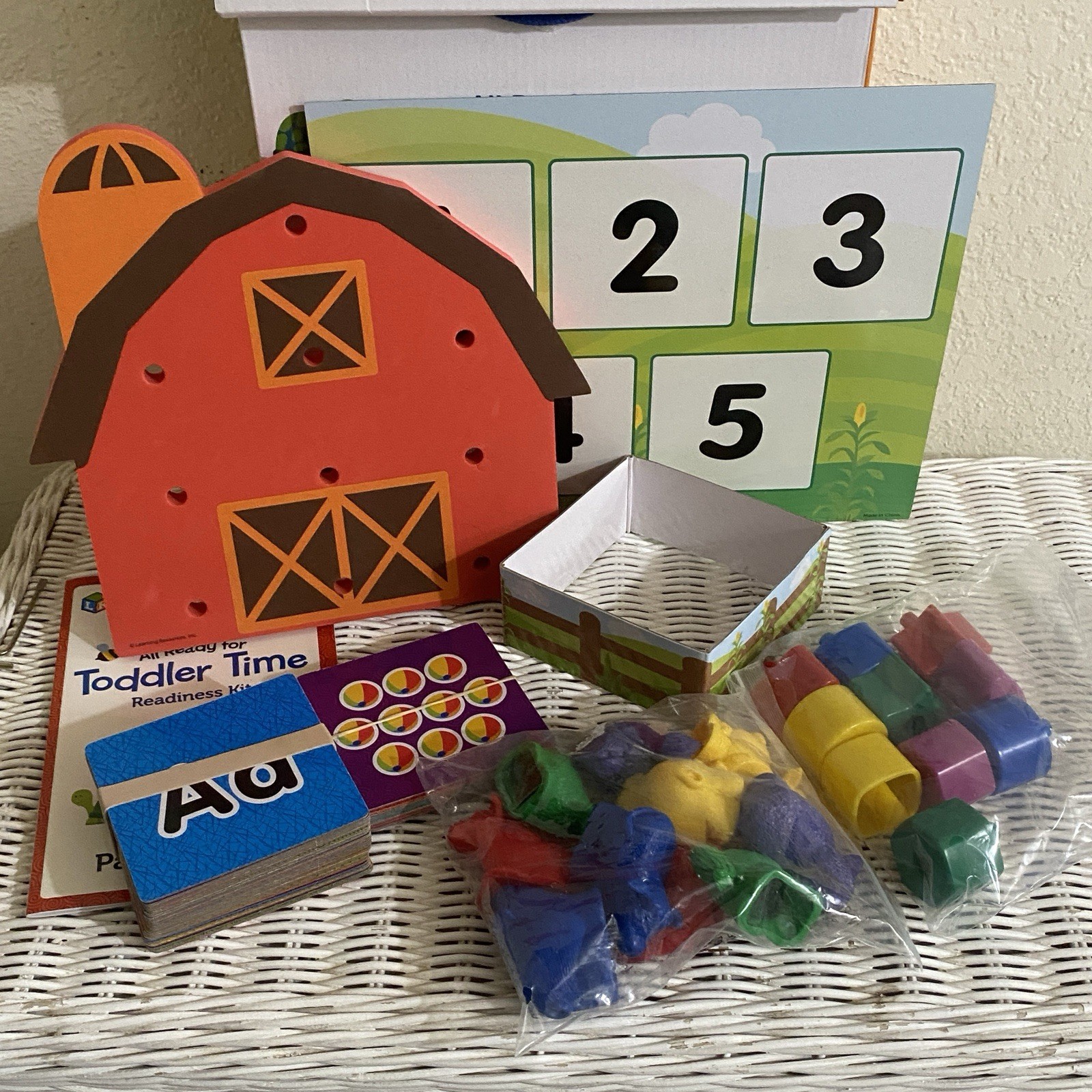 LEARNING RESOURCES All Ready For School Toddler Time Readiness Kit 60 Pieces