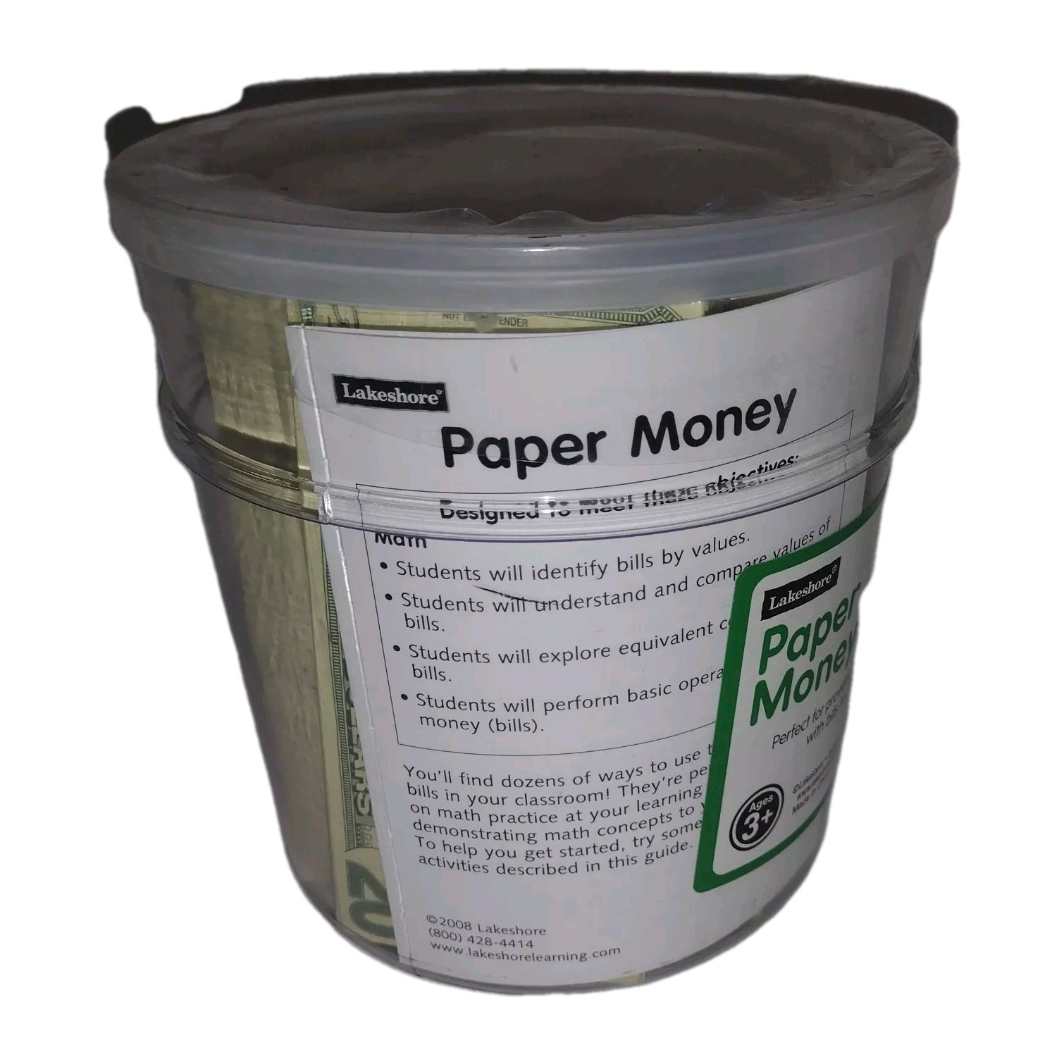 Lakeside Paper Money Play Learning 1200 Bills Currency Complete *NEW*