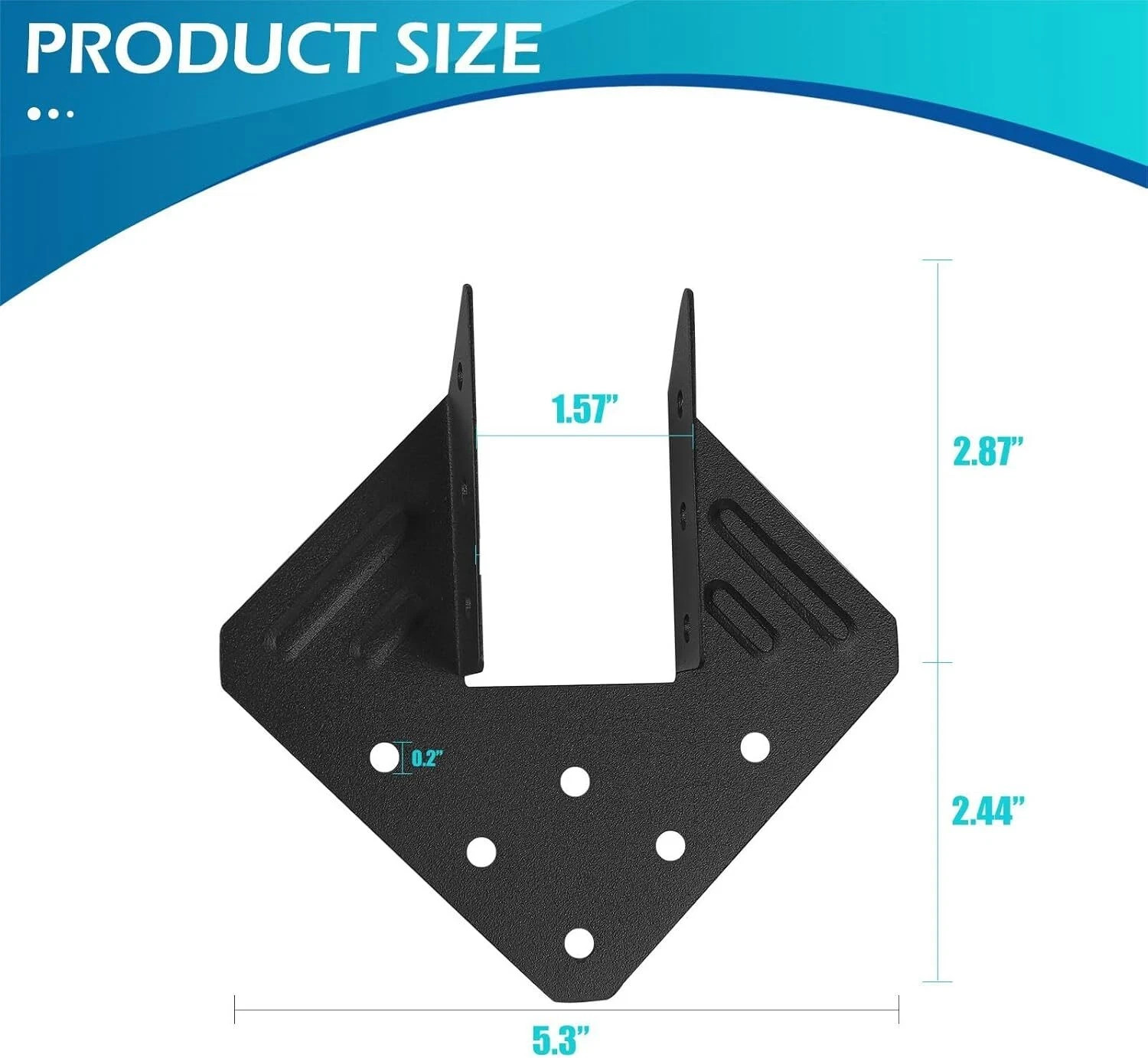 Hurricane Ties for Rafter, 48 Pack Hurricane Straps,Black Powder Coating Roof