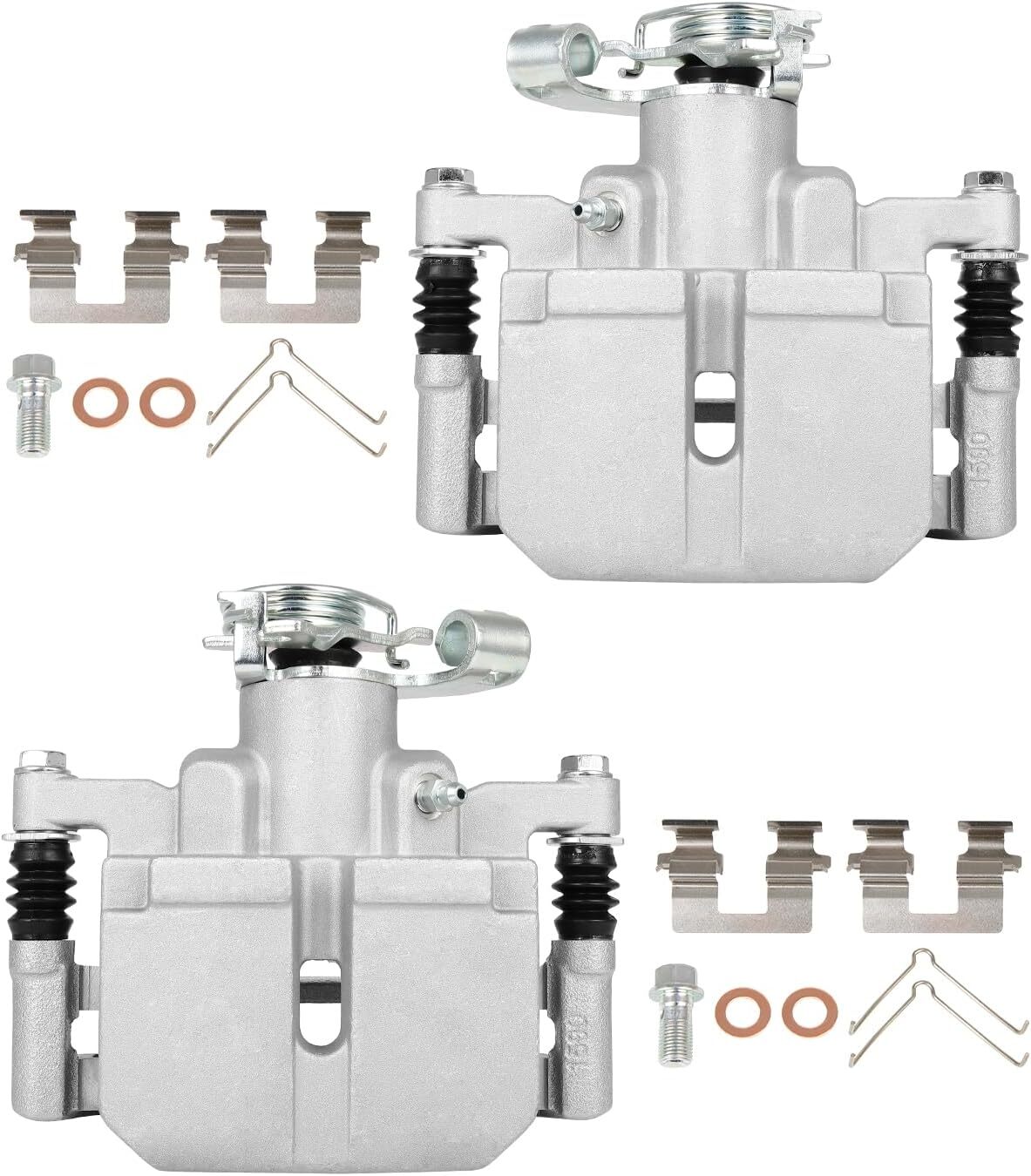 cciyu 18B5425 18B5424 Rear Left & Right Brake Calipers With Bracket For Dodge