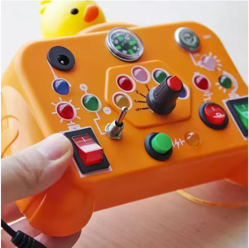 Montessori Busy Board Sensory Toy LED Switch Activity Board for Kids