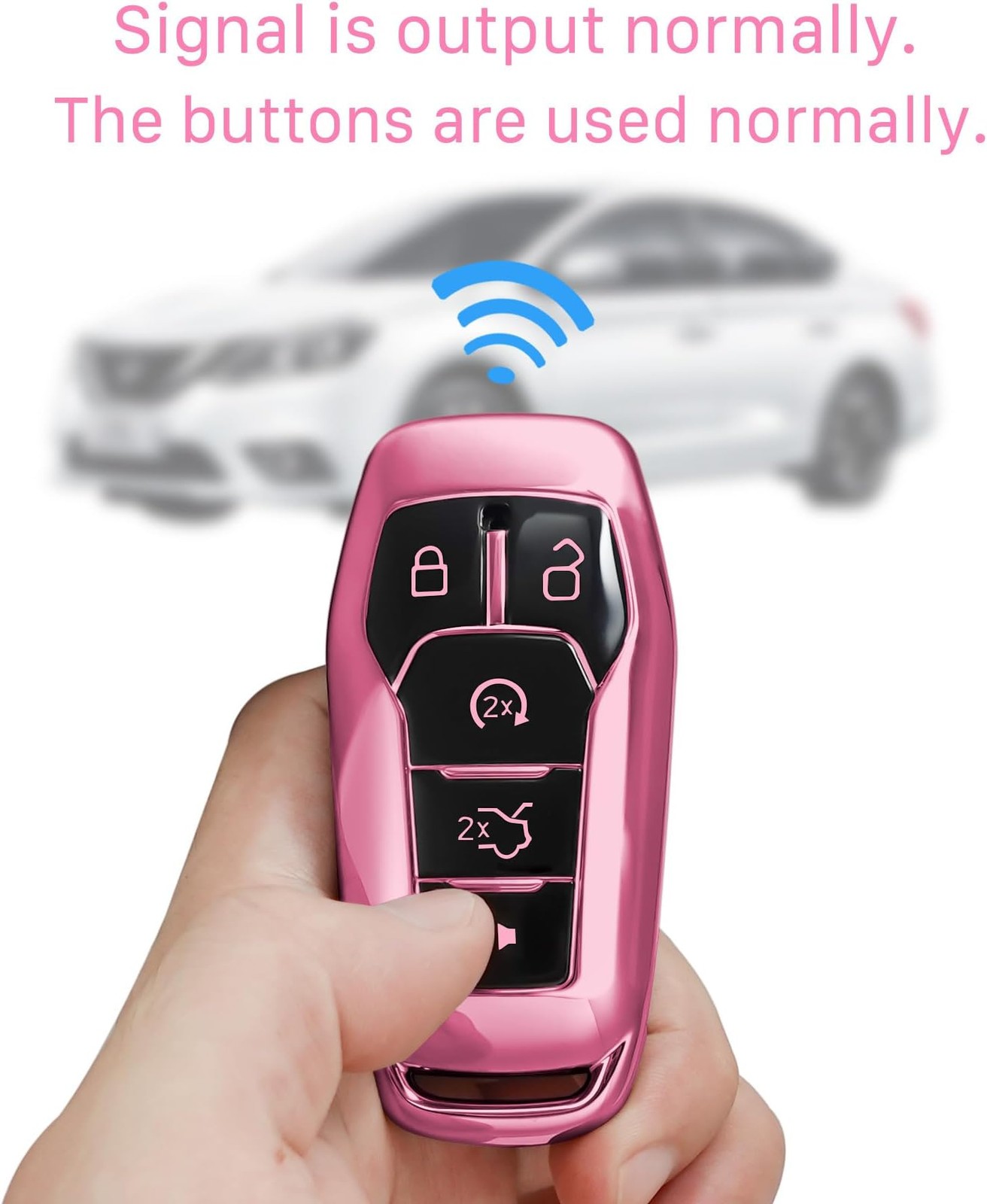 Kirsnda for Ford and for Lincoln key fob cover case,with keychain fit Explore…
