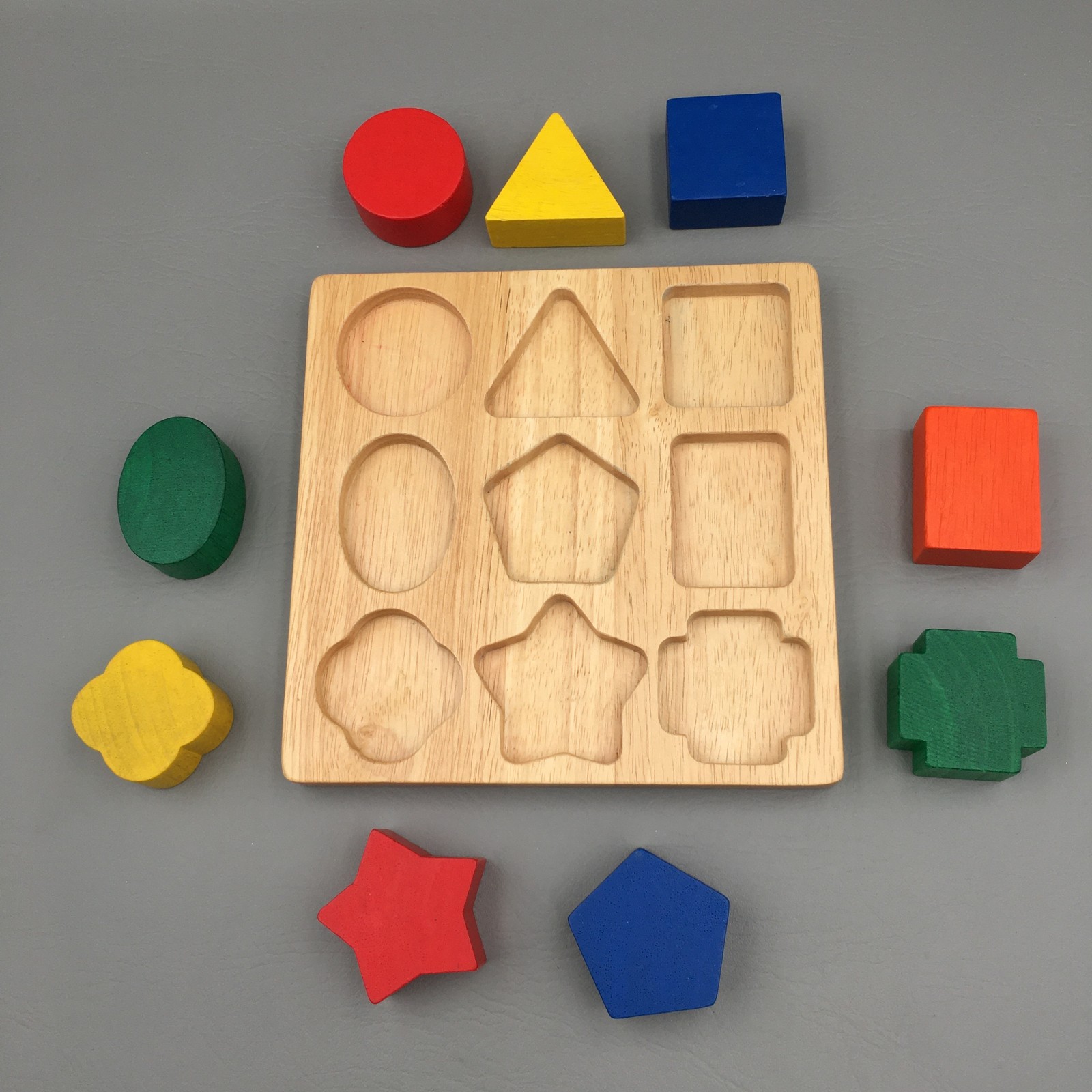 Plan Toys Wooden Shape Sorter Box & Puzzle Set Montessori Preschool Learning Toy