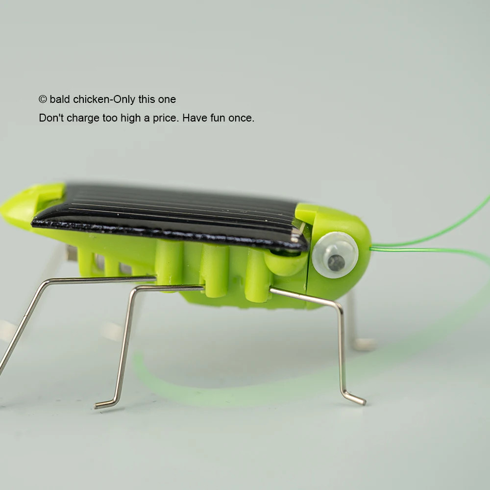 Solar Powered Simulation Insect Grasshopper Toy Science Educational Moving – NEW