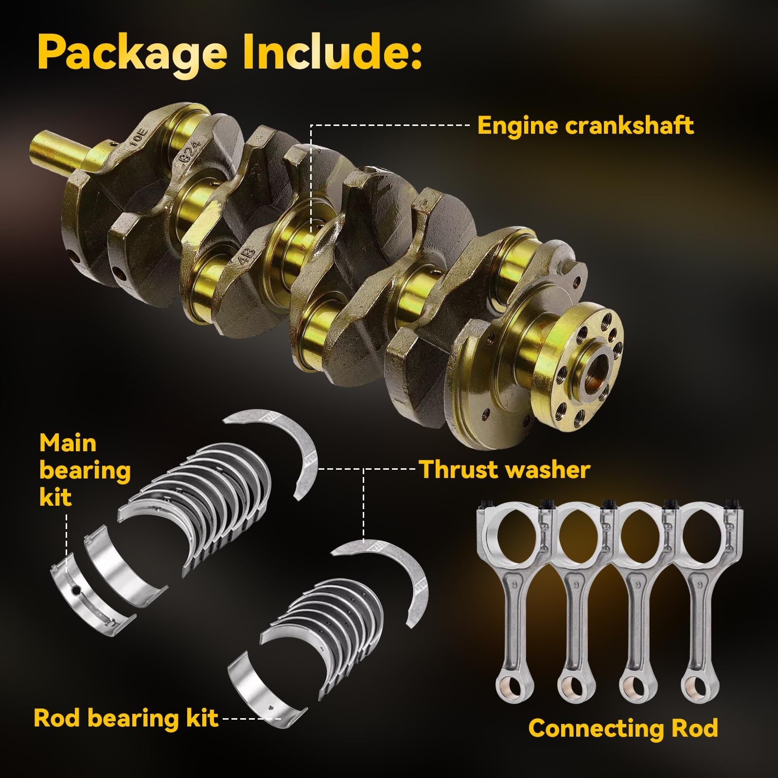23111-2G230 Crankshaft Connecting Rod Bearing Kit Replacement for Hyundai Son…