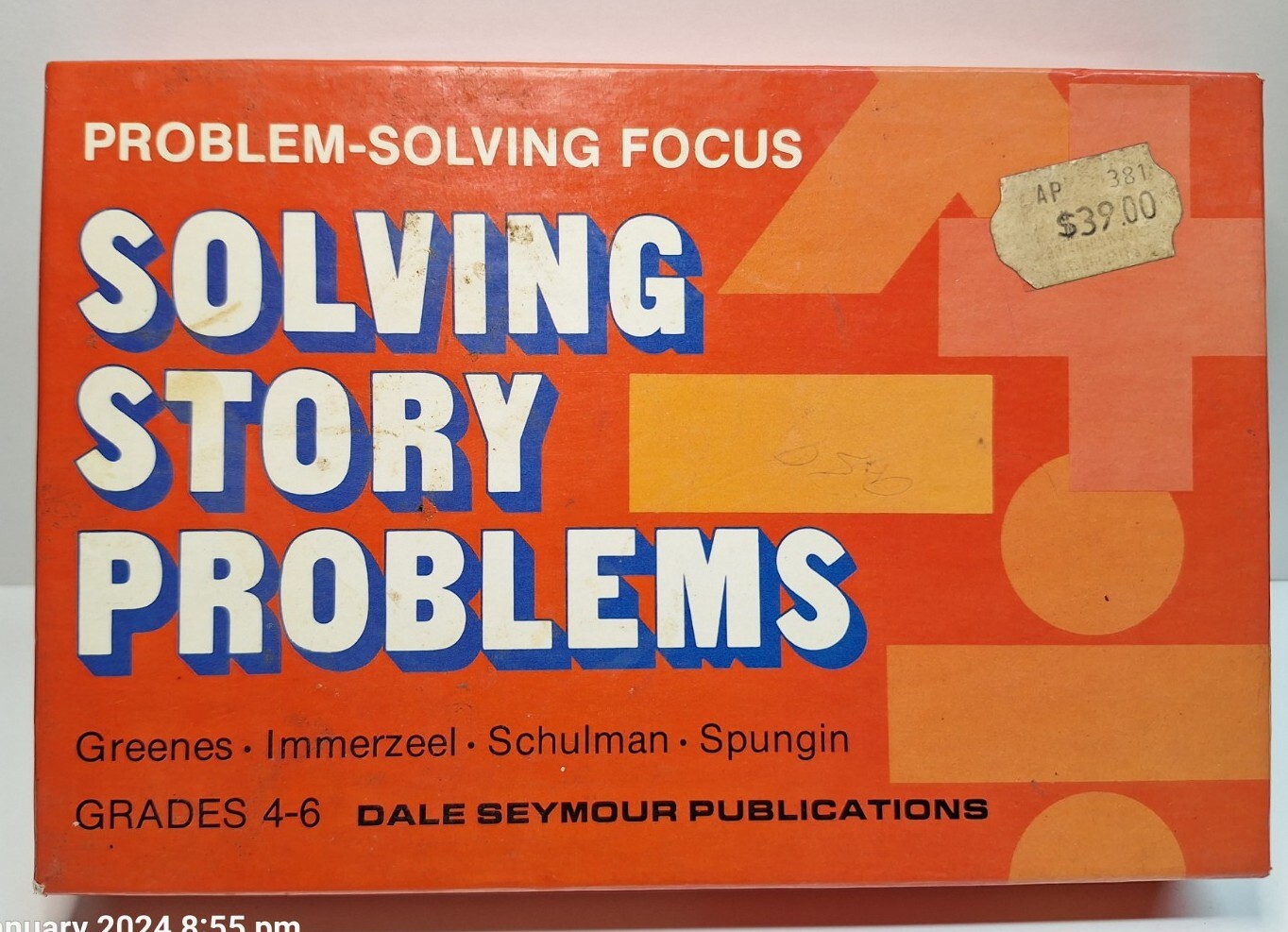 VTG 1984 Solving Story Problems 100 Focus Cards Dale Seymour. See Description.