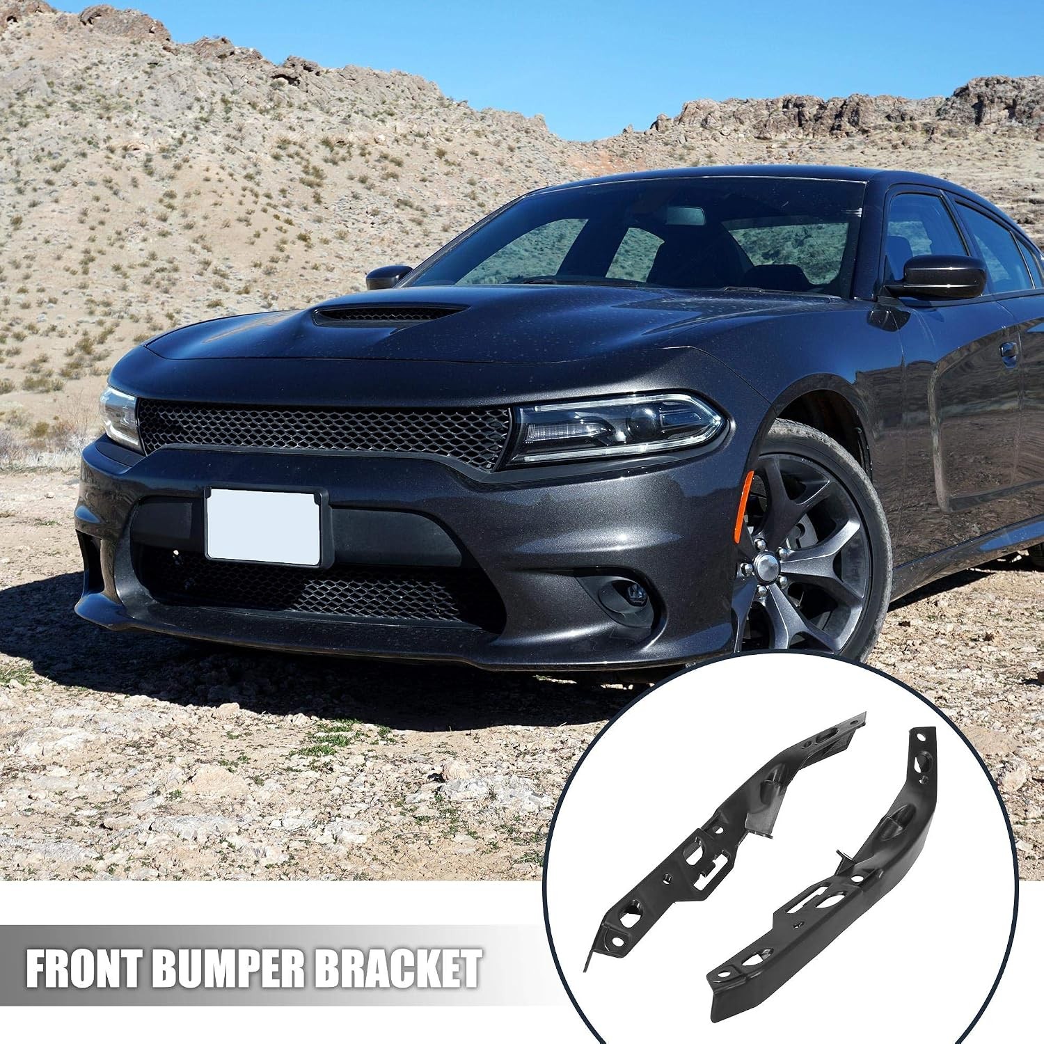 X AUTOHAUX Front Bumper Mounting Support Bracket for Dodge Charger
