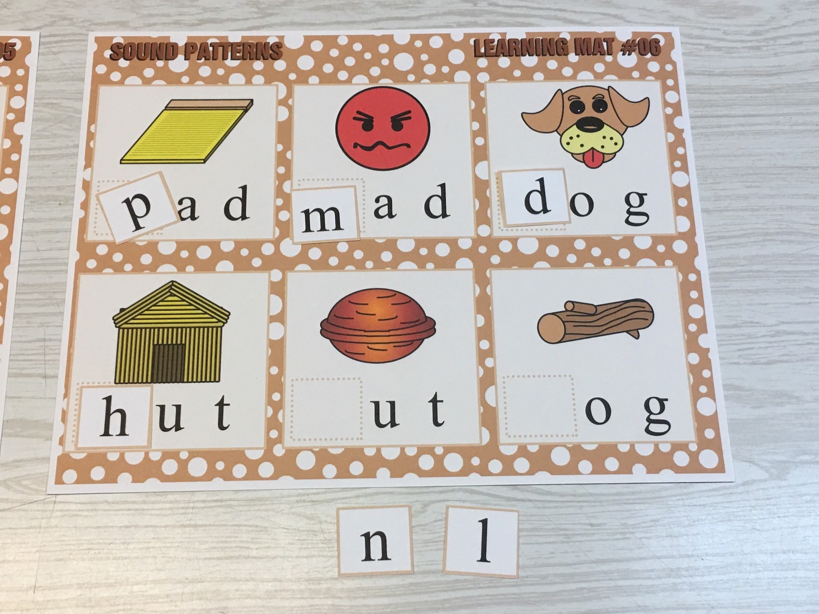 Sound Patterns – Set of 6 Learning Mats and 36 Cards – Laminated Activity