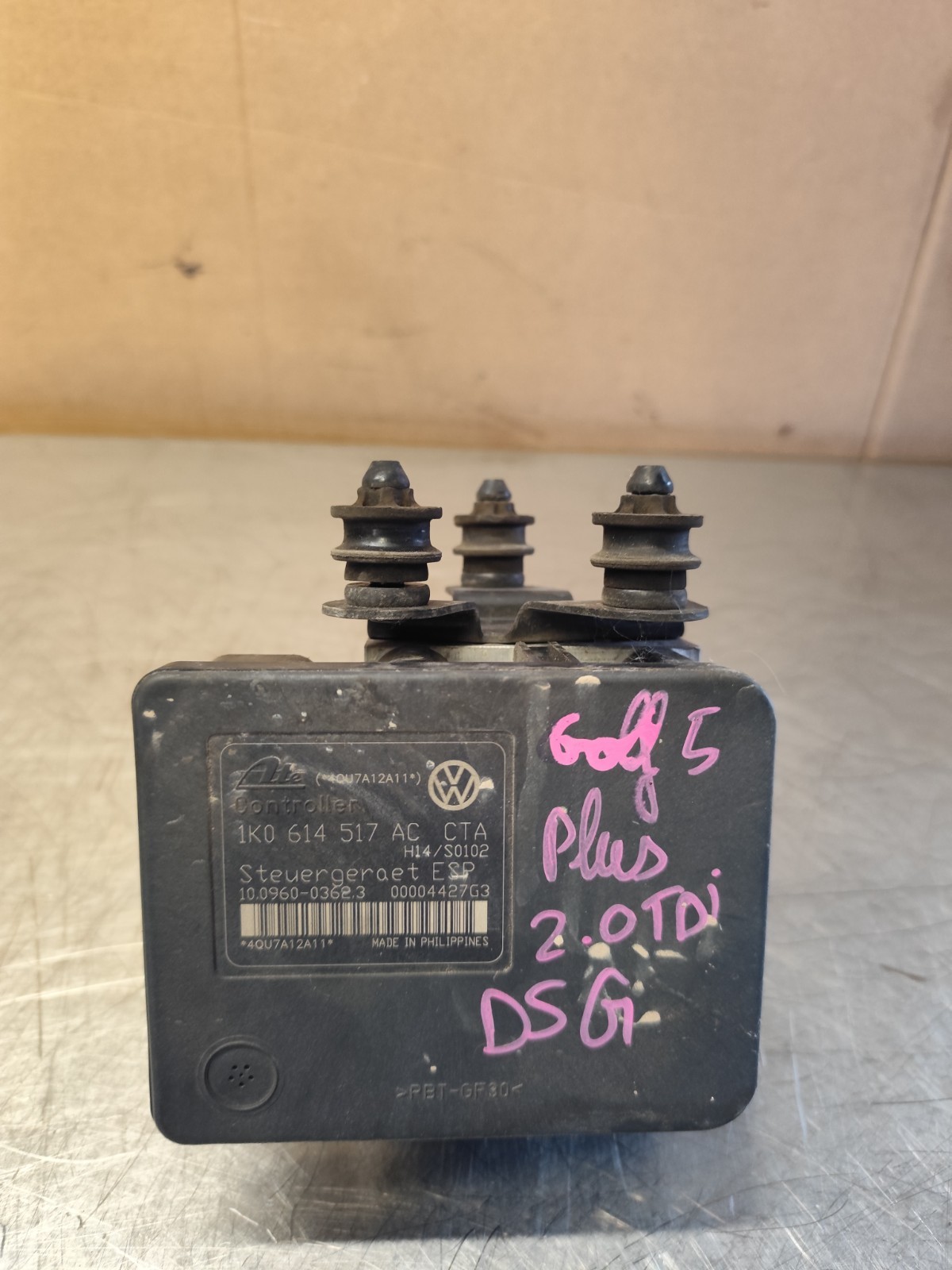 ABS BLOCK CASE VW VOLKSWAGEN GOLF 5+ 2.0 TDI 140CV DSG PH1 1K0614517AC
